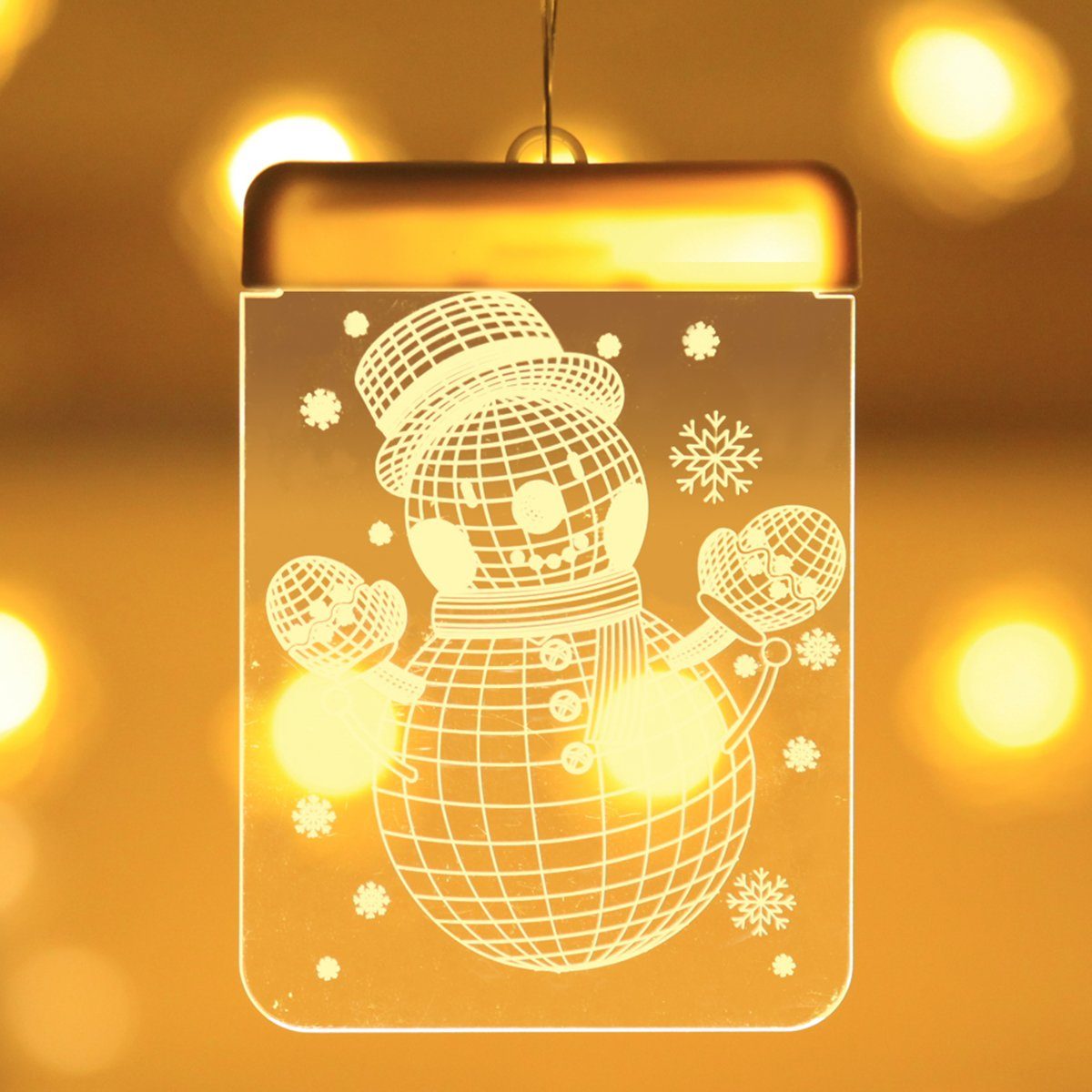 Beleuchtetes Fensterbild 3D-Effekt, hängend, für Weihnachten Store Glas Wand Deko