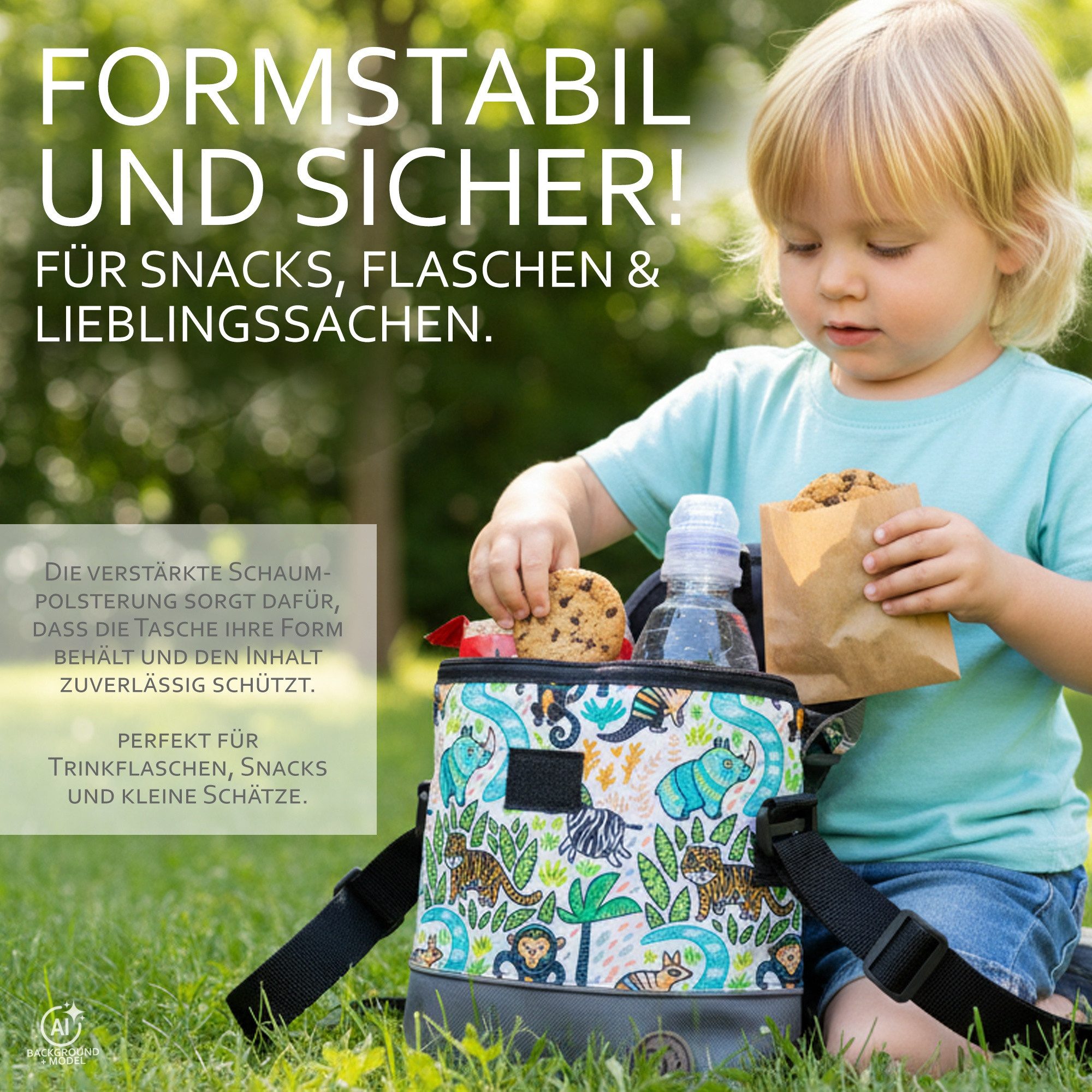 BambiniWelt by Rafael K. Lenkertasche Lenkertasche Tasche kompatibel mit Puky Woom Laufrad Roller Fahrrad – Bild 4 von 5