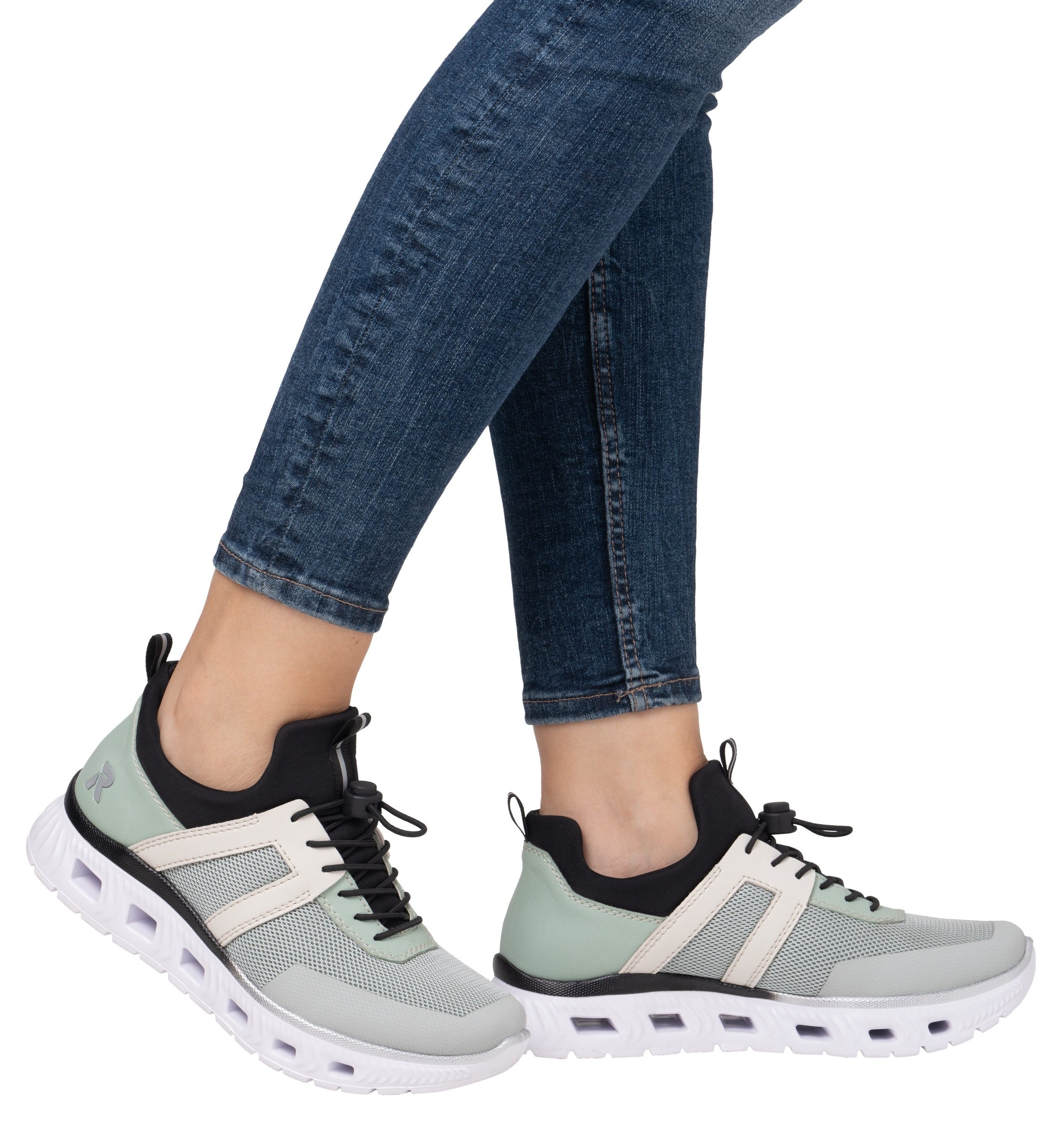 Rieker Sport Slip-On Sneaker Sportschuh, Halbschuh, Freizeitschuh in veganer Verarbeitung