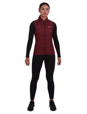 TCA Kurzjacke TCA Damen Excel Runner Laufweste mit Reißverschlusstaschen - Cabernet