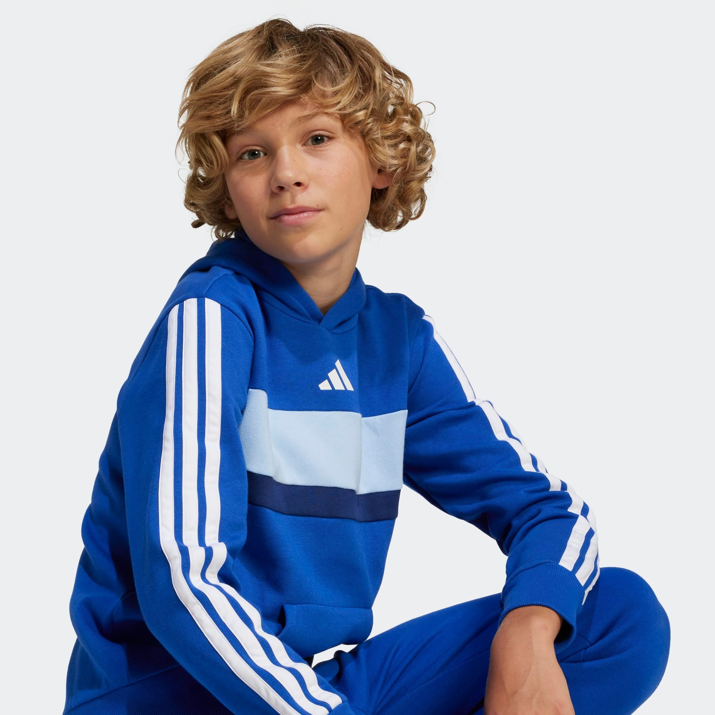 adidas Sportswear Kapuzensweatshirt J 3S TIB FL HD mit Rundhals, ohne Verschluss, in normaler Länge