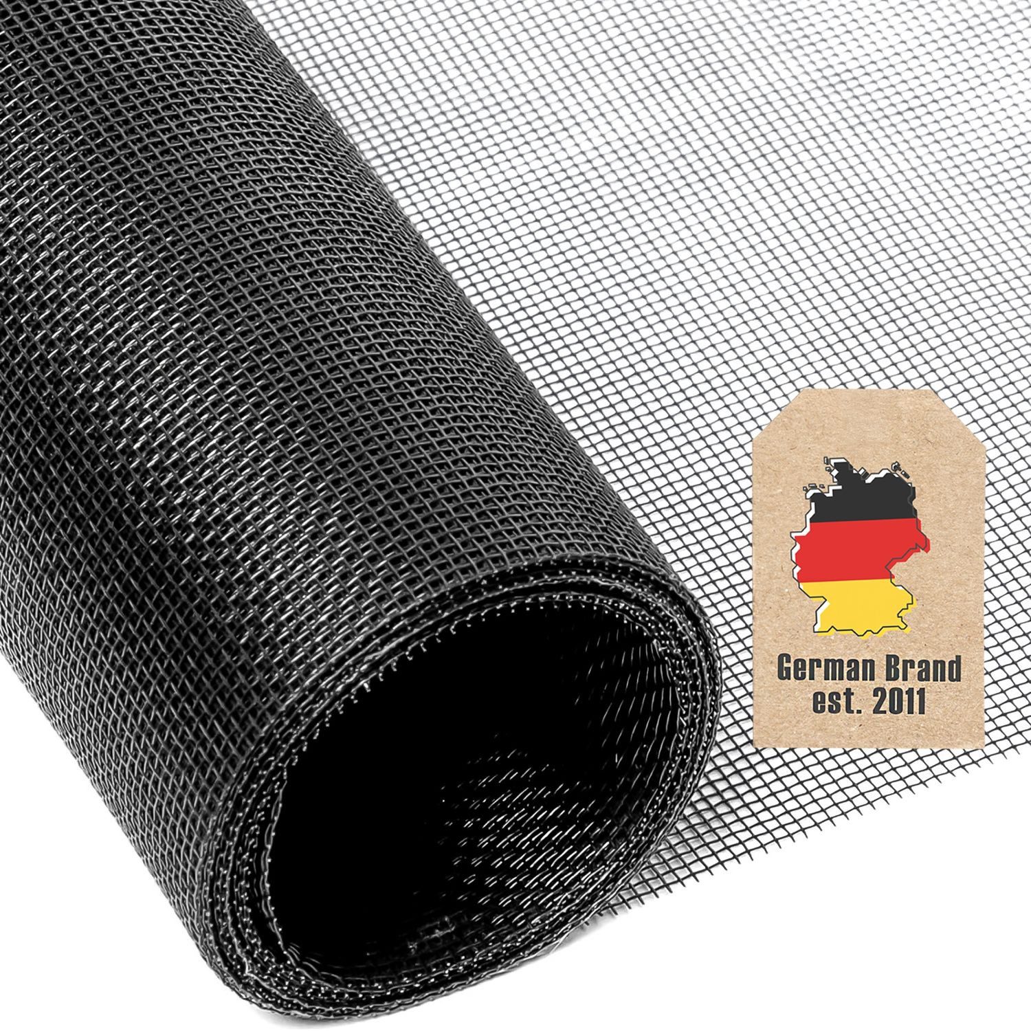 Intirilife Moskitonetz (Fliegennetz aus Fiberglas Schwarz), Fliegennetz aus Fiberglas Schwarz Meterware