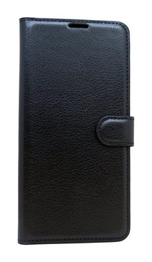 cofi1453 Handyhülle Buch Tasche "Fancy" ZTE BLADE A71, Kunstleder Schutzhülle Handy Wallet Case Cover mit Kartenfächern, Standfunktion Schwarz