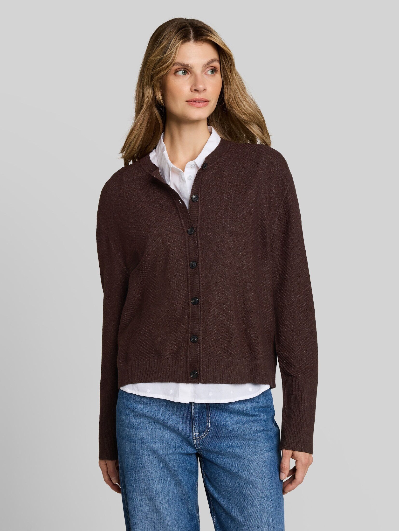 TOM TAILOR Cardigan Pullover & Strickjacken Cardigan mit Rundhalsausschnitt