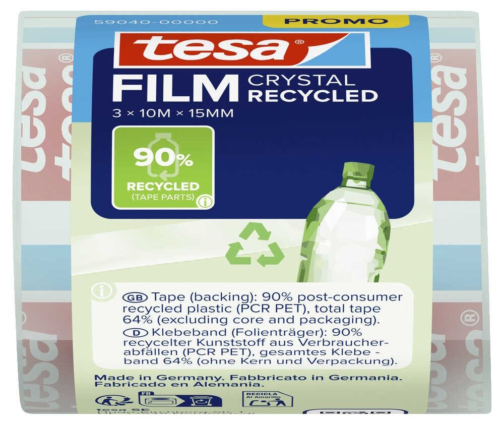 tesa Klebeband tesa CRYSTAL RECYCLED Klebefilm
