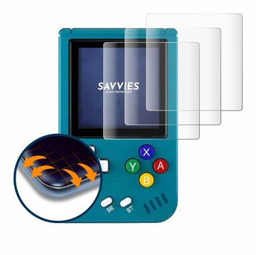 Savvies Full-Cover Schutzfolie für Anbernic RG Nano, Displayschutzfolie, 4 Stück, 3D Curved klar