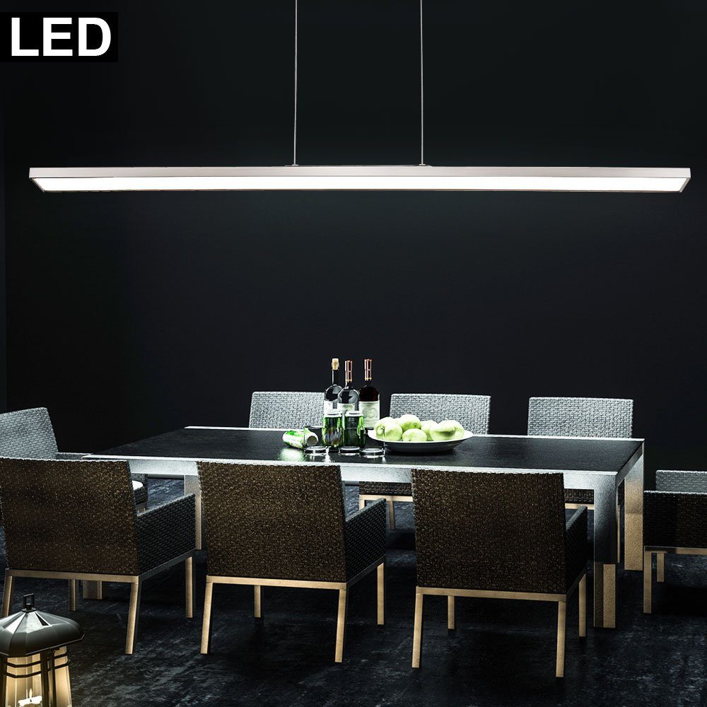 satiniert LED LED fest Hängeleuchte nickel LED-Leuchtmittel Globo opal matt Praktische Warmweiß, 36W Pendelleuchte, Acryl verbaut,