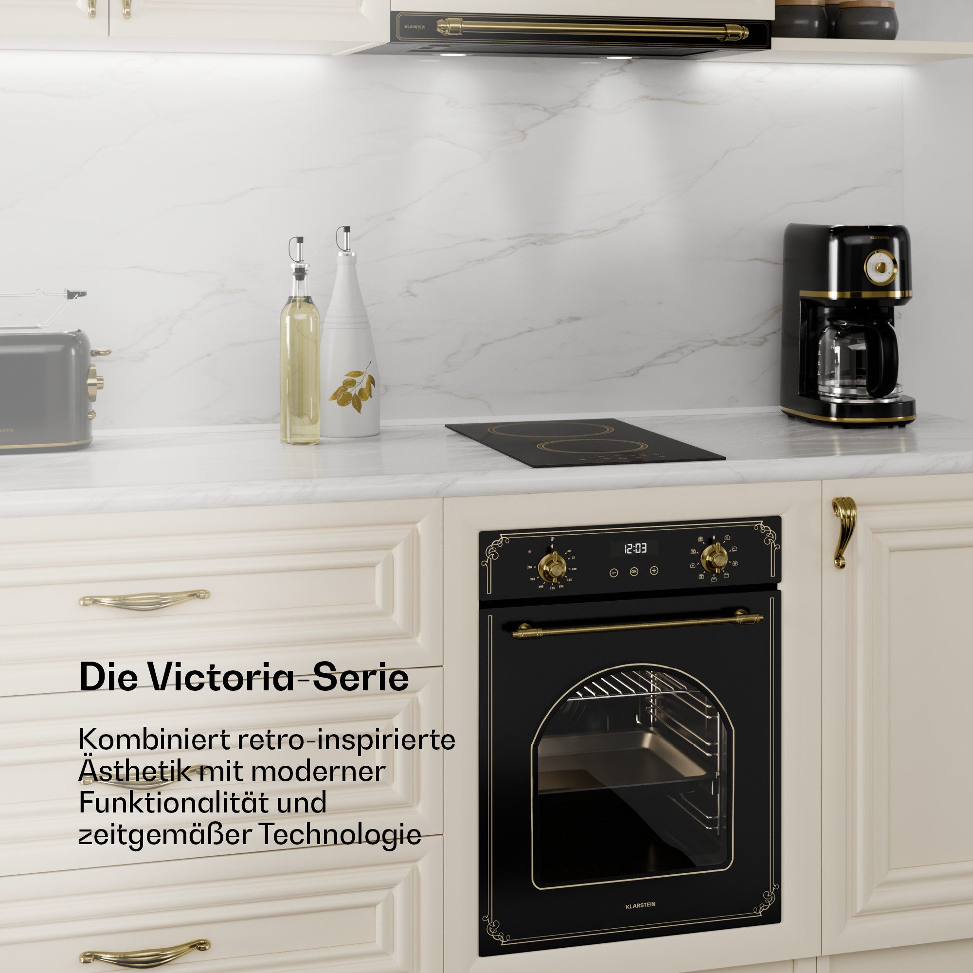 Klarstein Elektro-Kochfeld Victoria, Elektrische Kochfelder 2 Kochzonen 3000 W Touch Timer