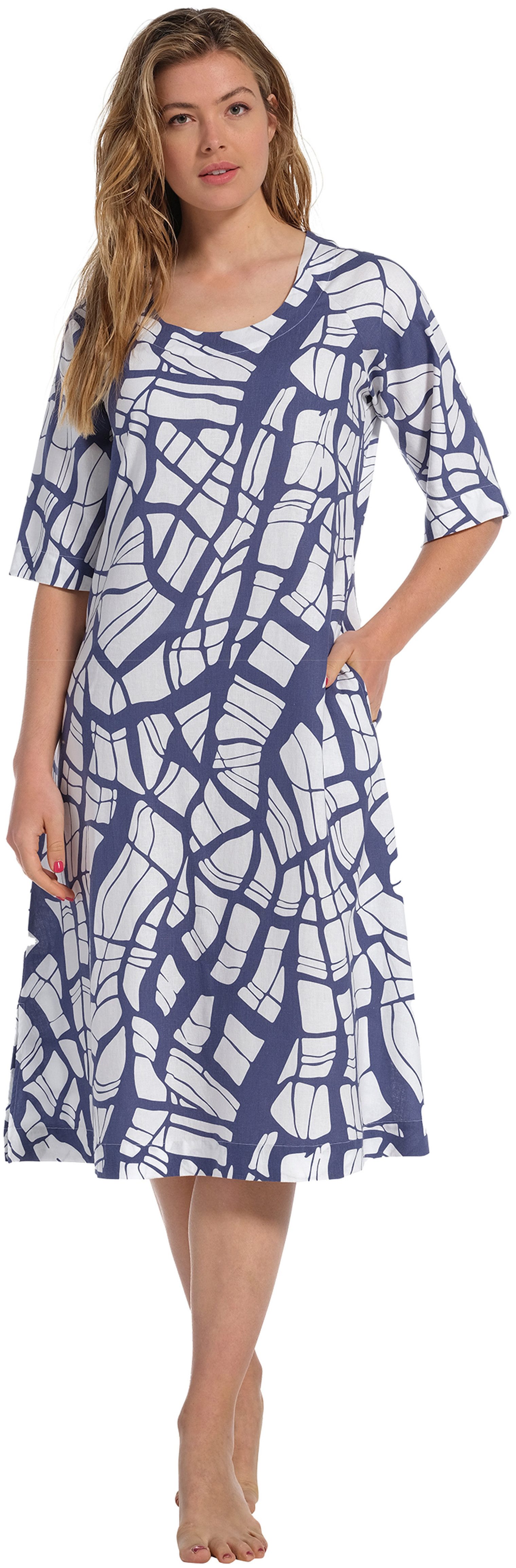 Pastunette Sommerkleid Damen Sommer Kleid (1-tlg) Leinenmischung