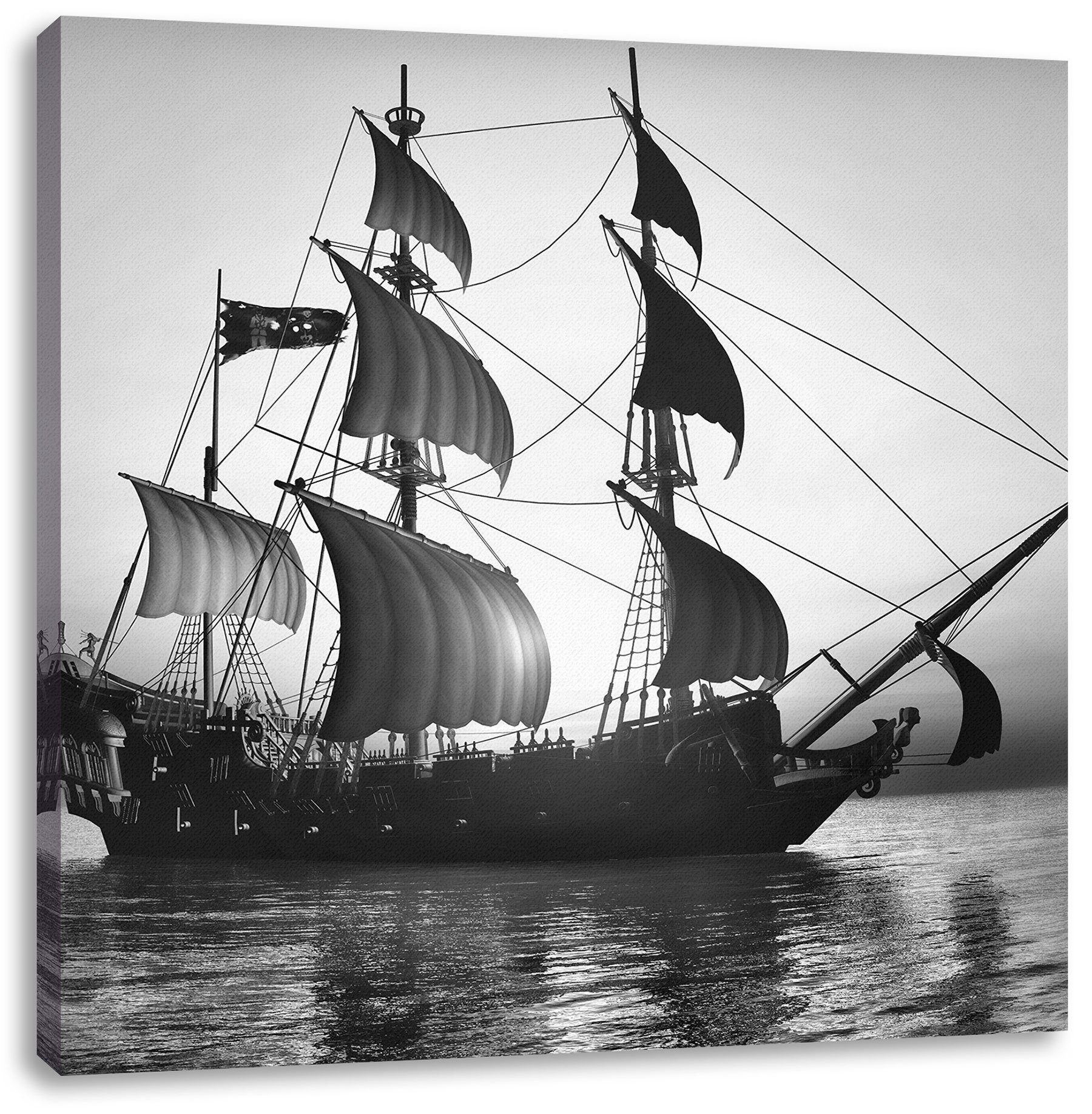 Leinwandbild Pixxprint Altes (1 Segelschiff Zackenaufhänger Segelschiff, bespannt, Altes fertig inkl. Leinwandbild St),