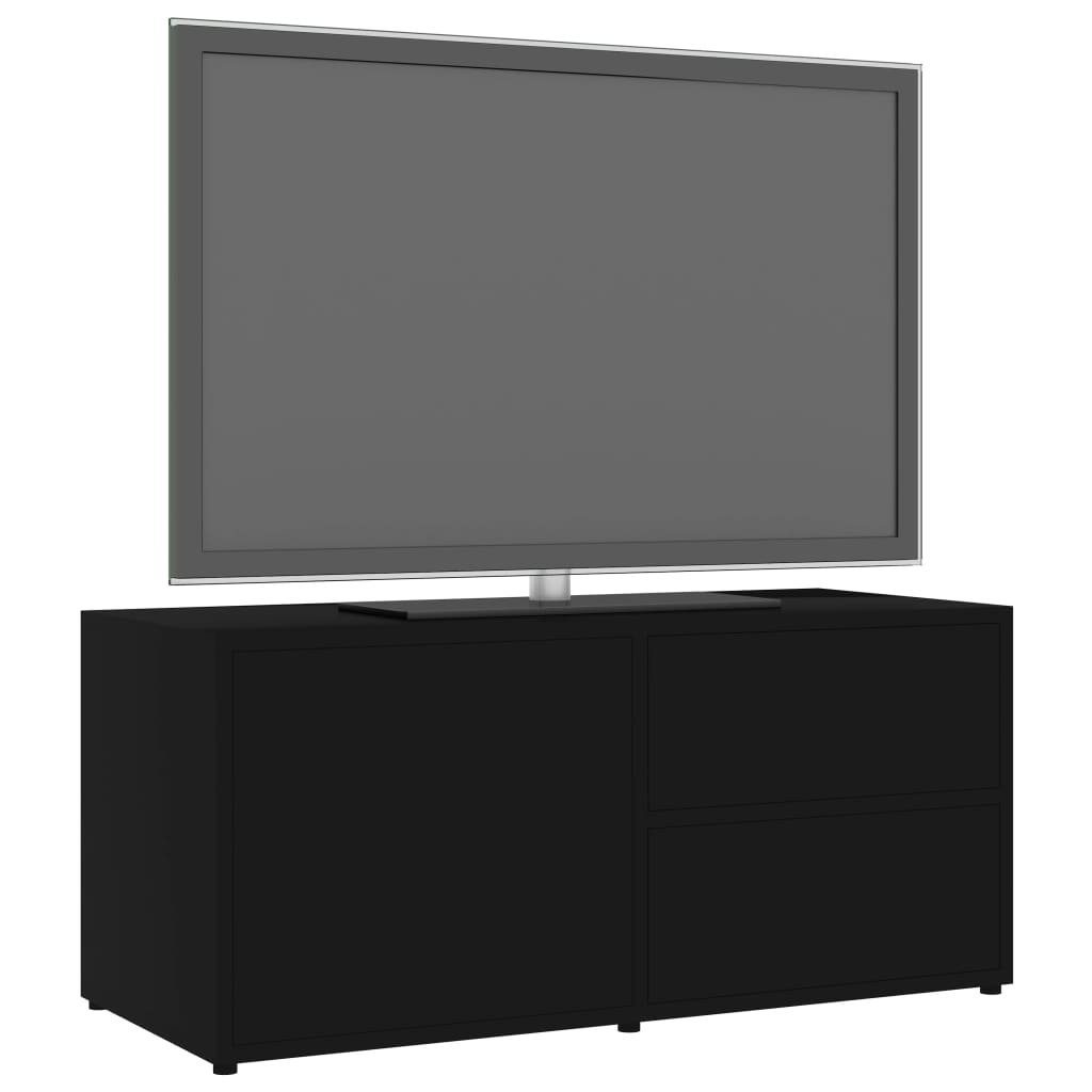 80x34x36 Schwarz TV-Schrank Holzwerkstoff furnicato cm