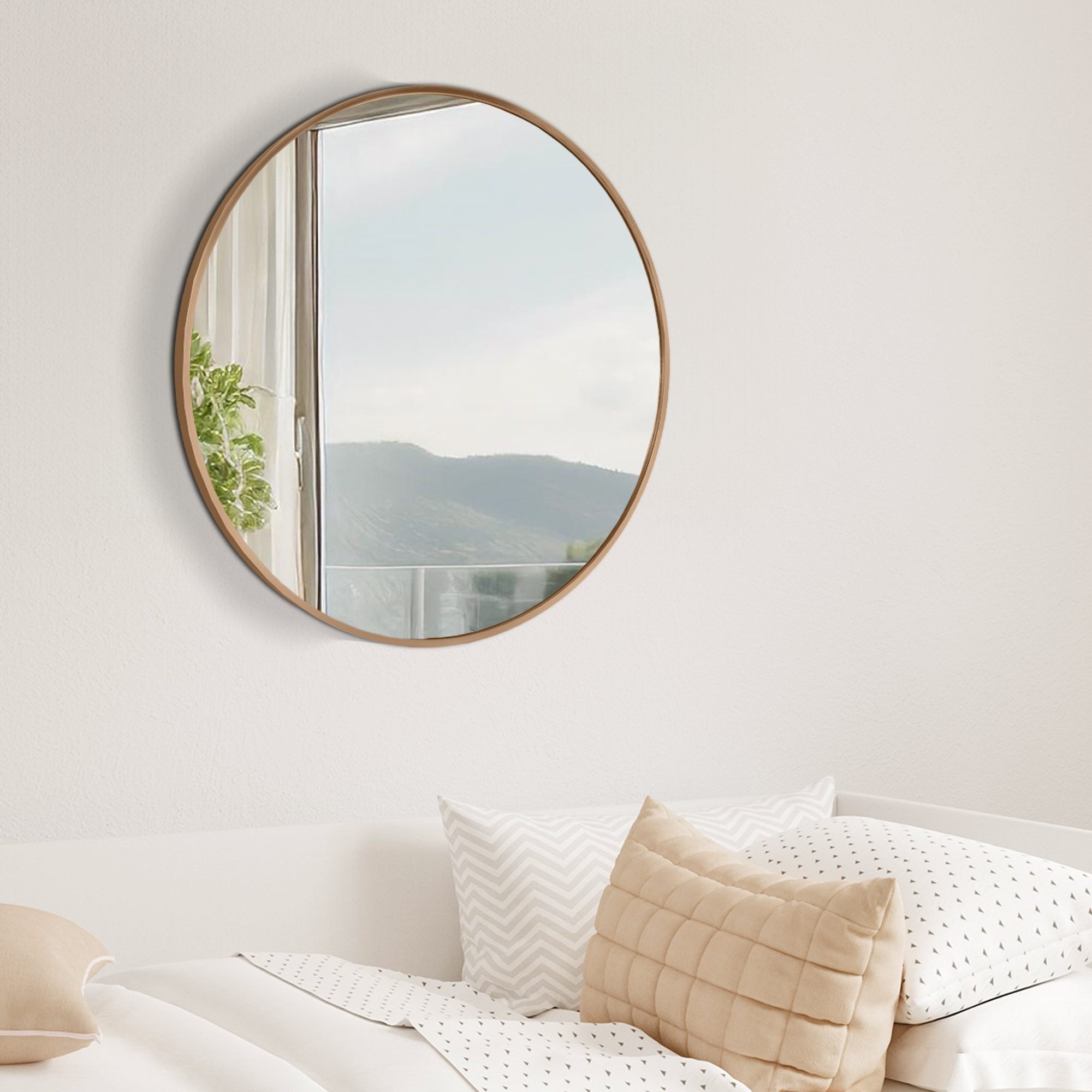 CLP Wandspiegel Elsie, Rund, Modern, 30 / 45 / 60 / 80 cm Metallrahmen