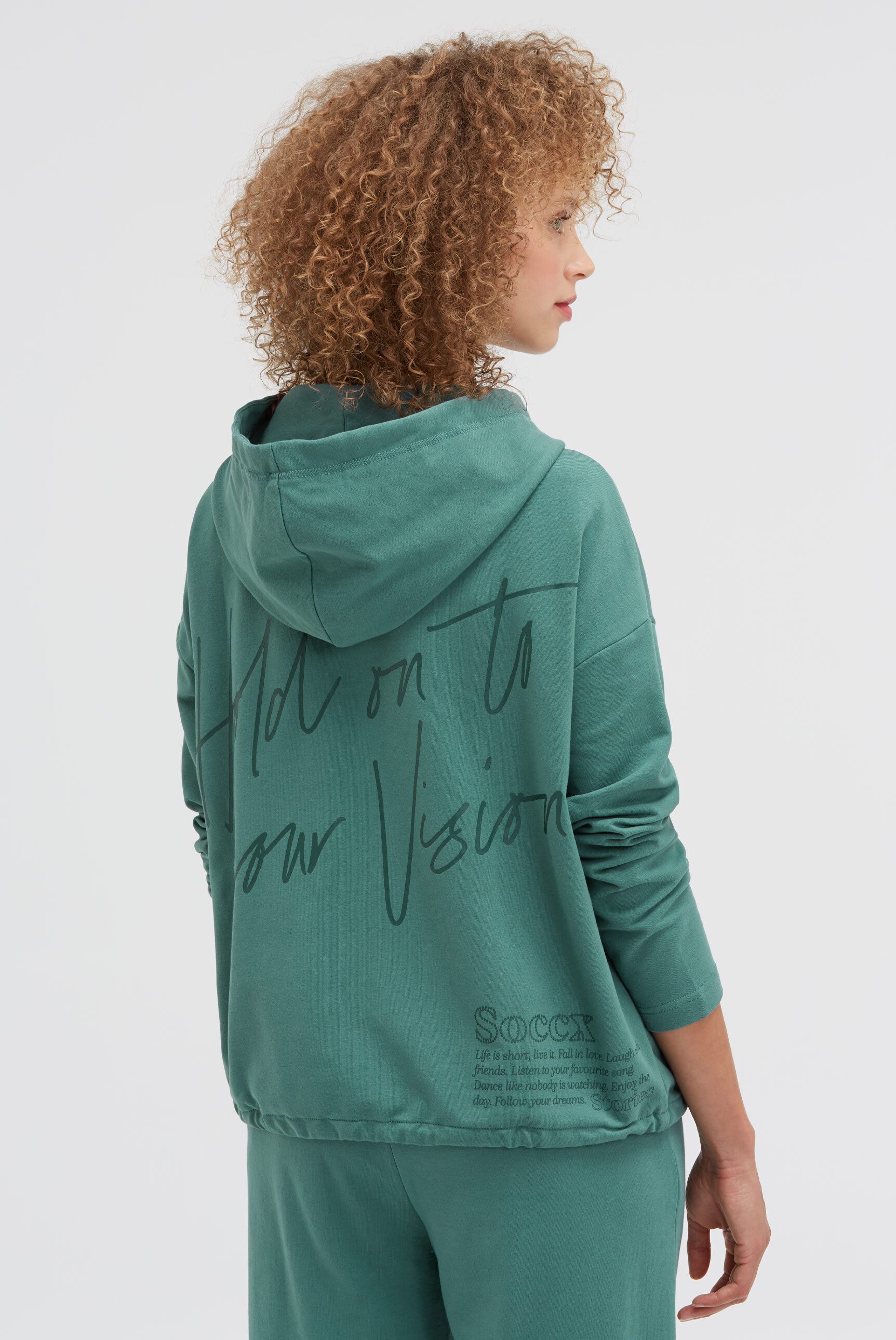 SOCCX Kapuzensweatjacke mit Zugband im Bund günstig online kaufen