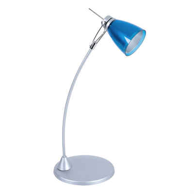 Globo Schreibtischlampe, Tischleuchte Kinderzimmer Schreibtischleuchte blau Tischlampe Strahler beweglich, Kunststoff, 1x G9