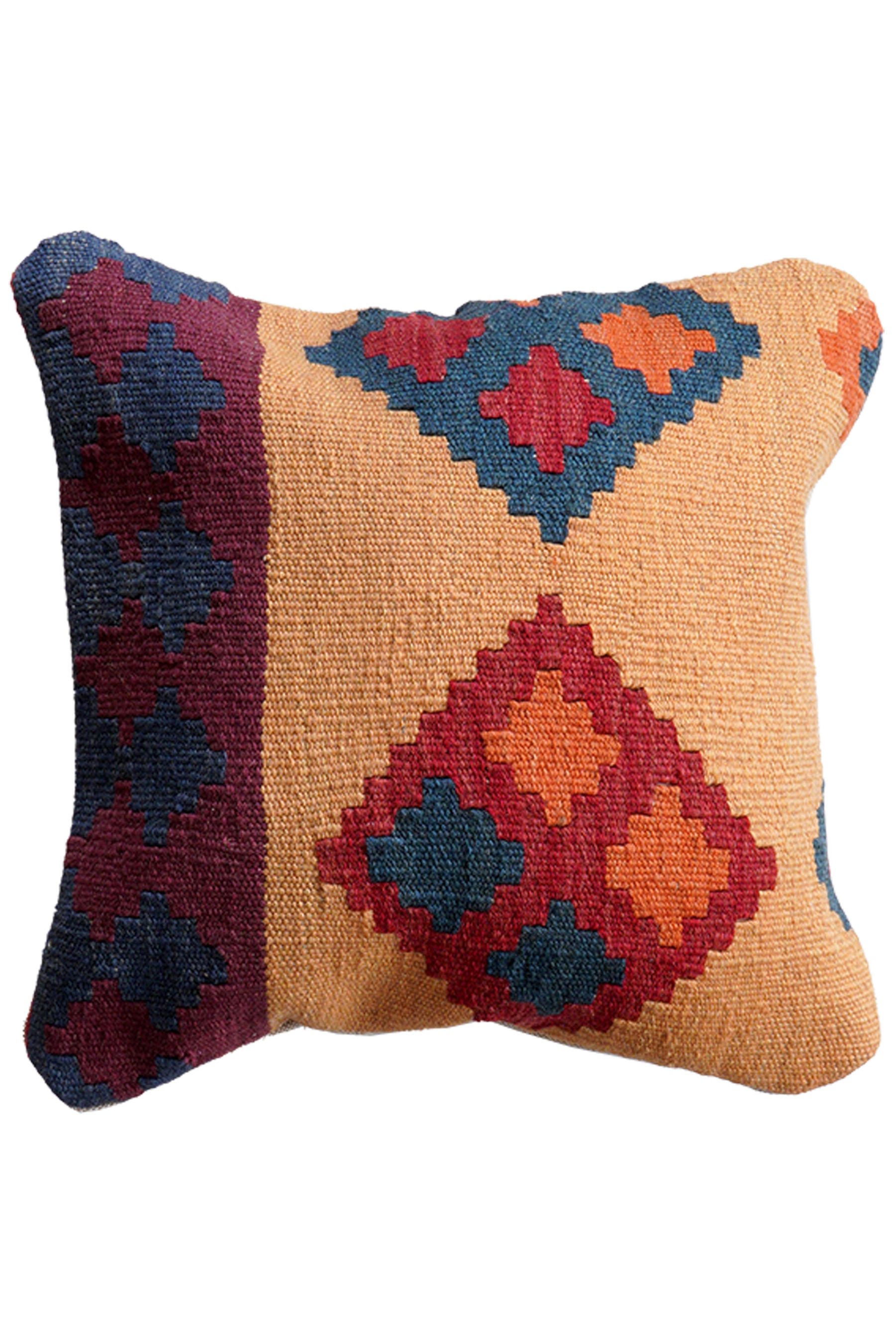 Rugtales Kissenbezüge Kelim Kissen 40x40cm, Handgemachtes Unikat, nachhaltig und fair gefertigt