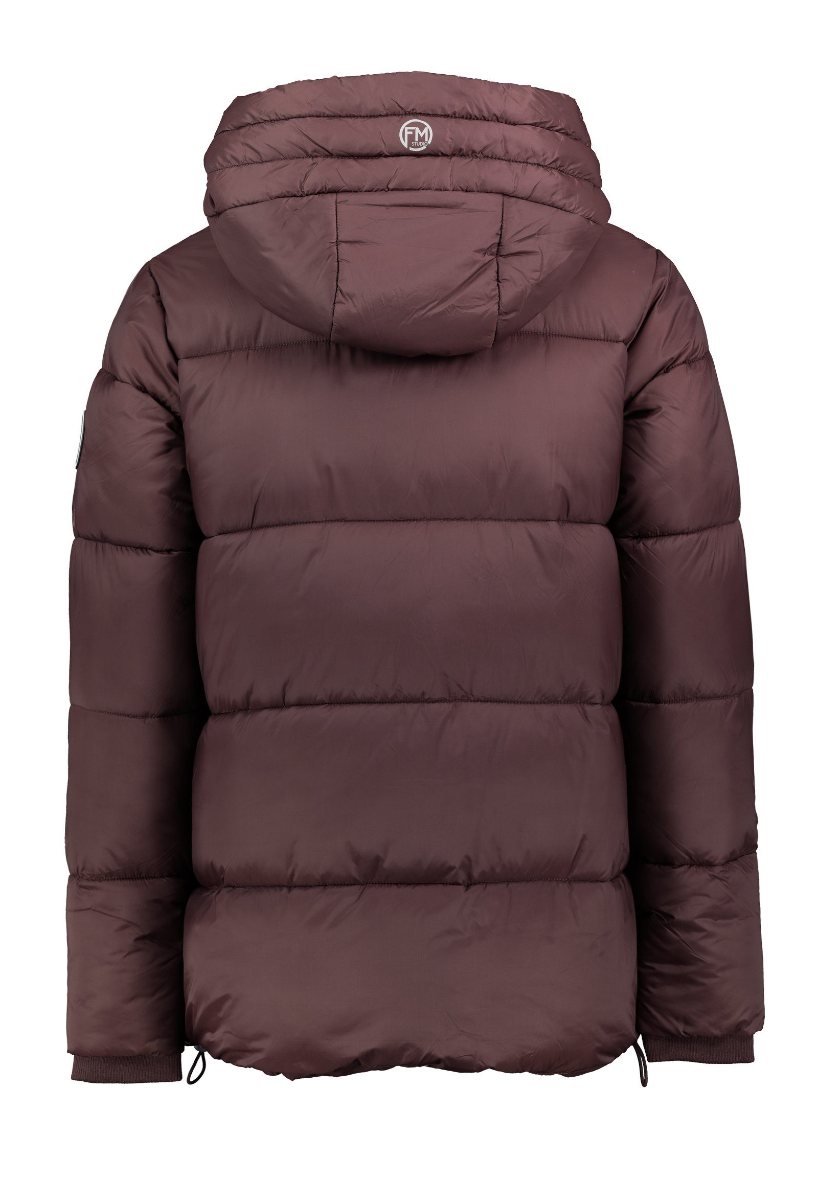 Jacke Damen Kapuze Winterjacke Fresh Stehkragen Made Gesteppt Braun Winter Parka Stepp Steppjacke