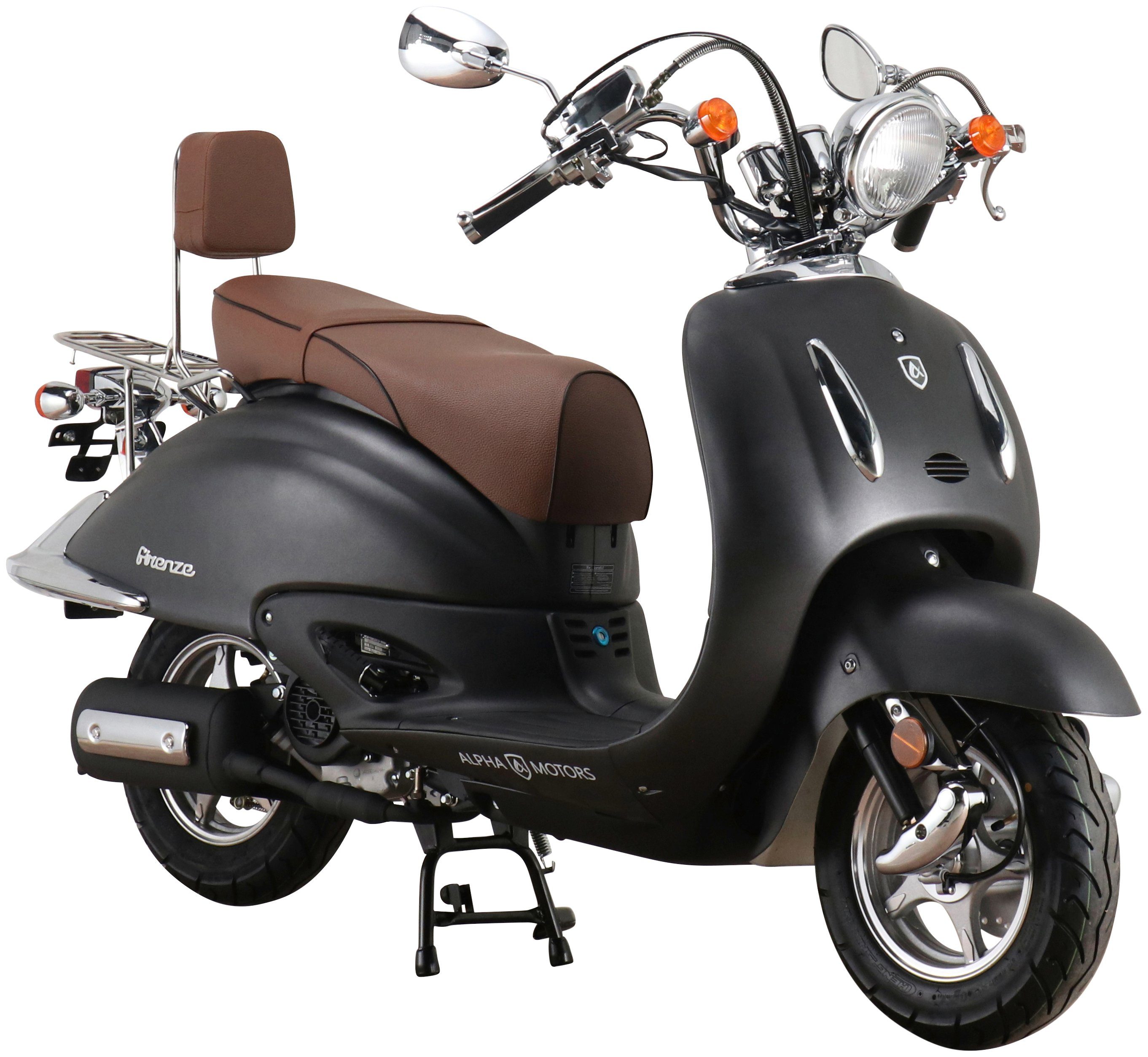 50 5 Alpha Retro schwarz Firenze, Motors braun km/h, Motorroller 45 ccm, Euro |