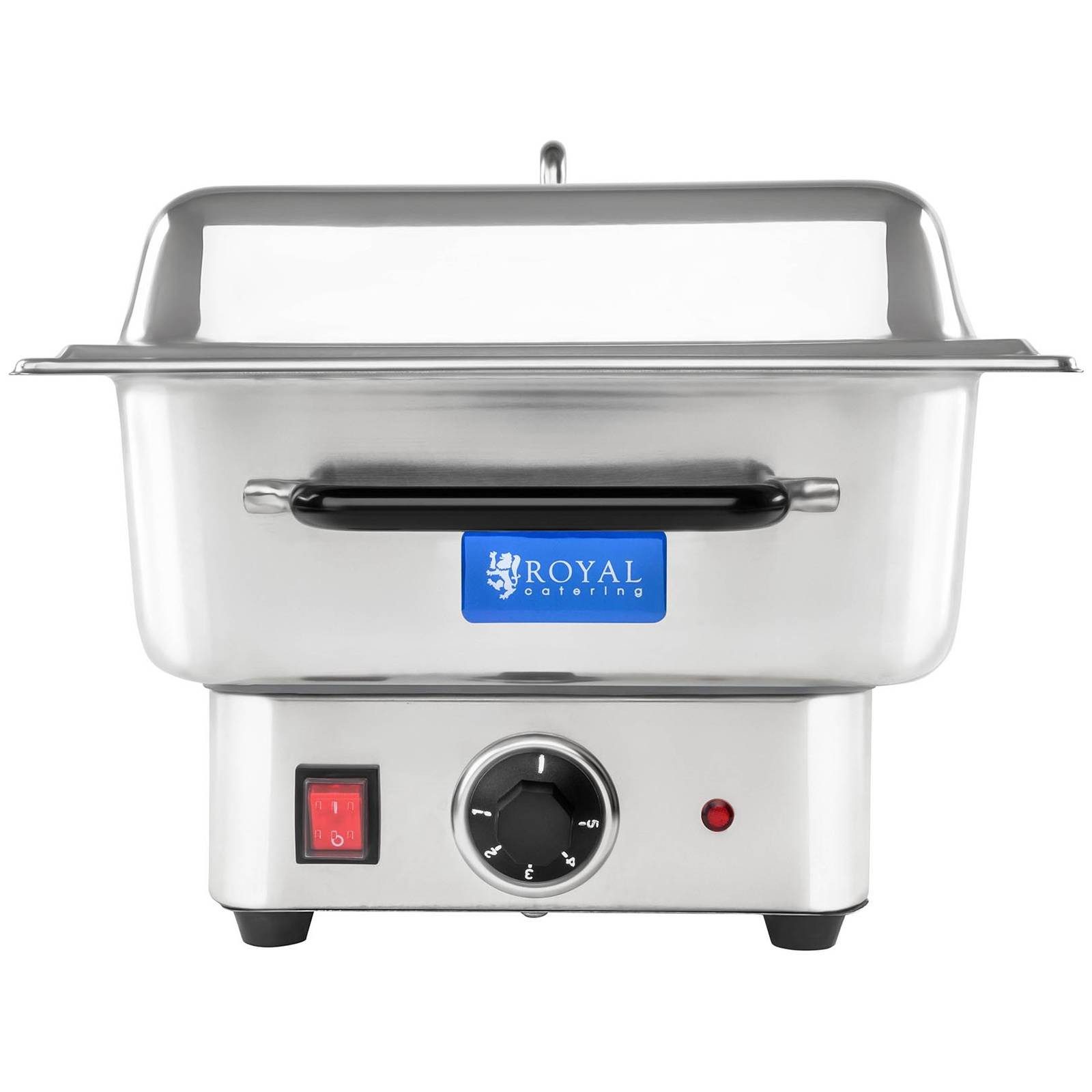 Royal Catering Speisenwärmer Chafing Dish GN 1/1 Behälter 100 mm 13L Warmhaltebehälter 1600W Buffet