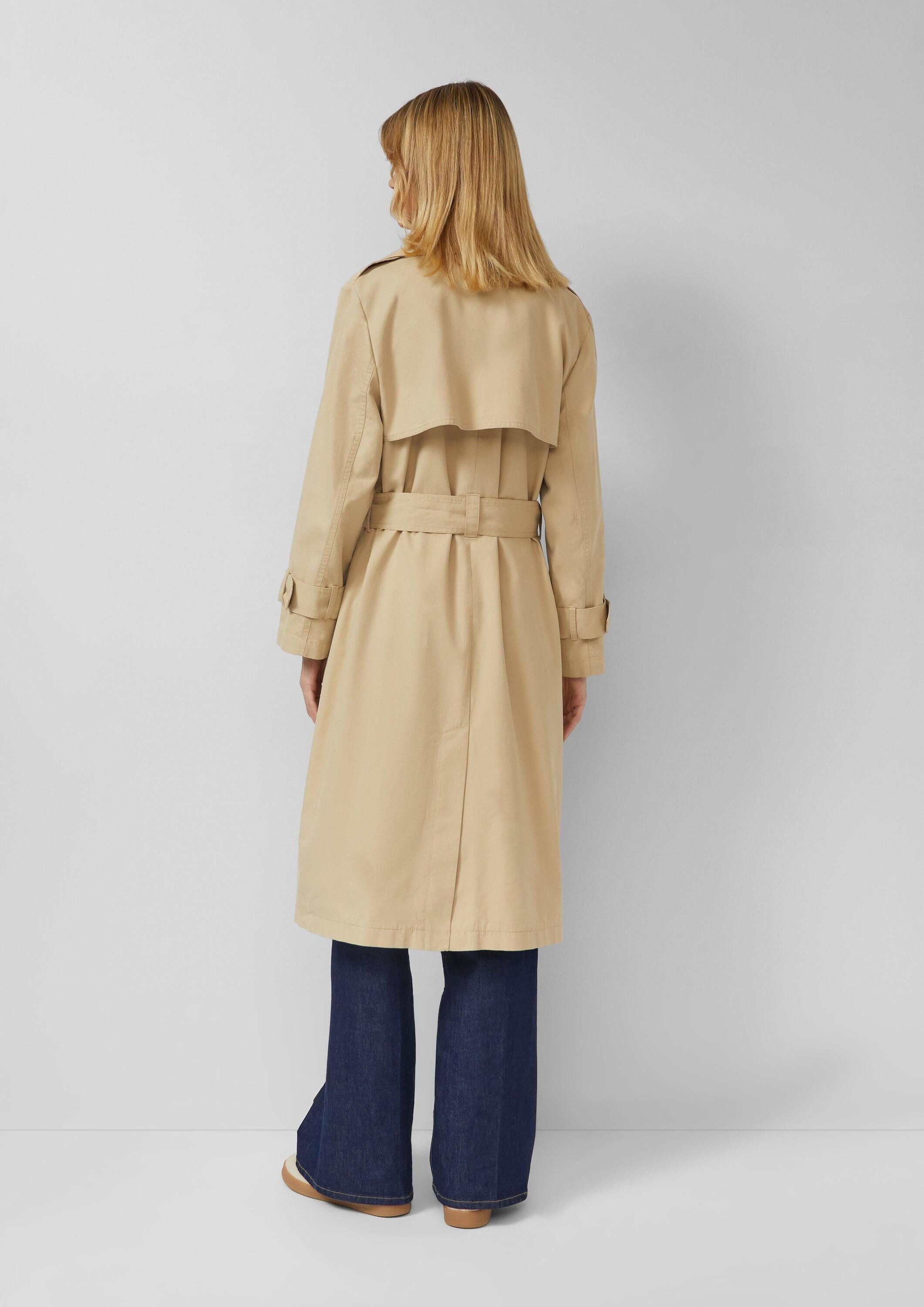 s.Oliver Trenchcoat Outdoor-Mantel Leichter Trenchcoat aus Lyocell