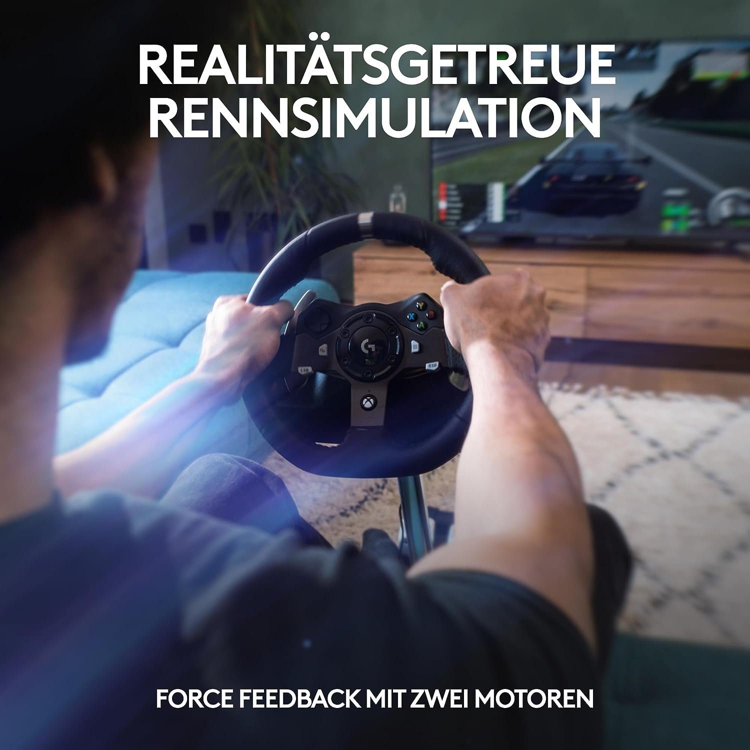 Logitech G920 Driving Force Rennlenkrad mit Pedalen USB Gaming-Lenkrad (Set, für Plattform PC, Xbox Series X, S, Xbox One)