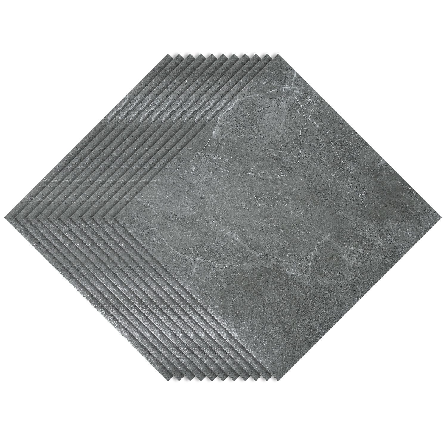 Clanmacy Vinylboden Vinylboden,PVC Bodenbelag,Selbstklebende Fliesen,ca.3m²/33 Fliesen, Fußbodenheizung geeignet,schallhemmend