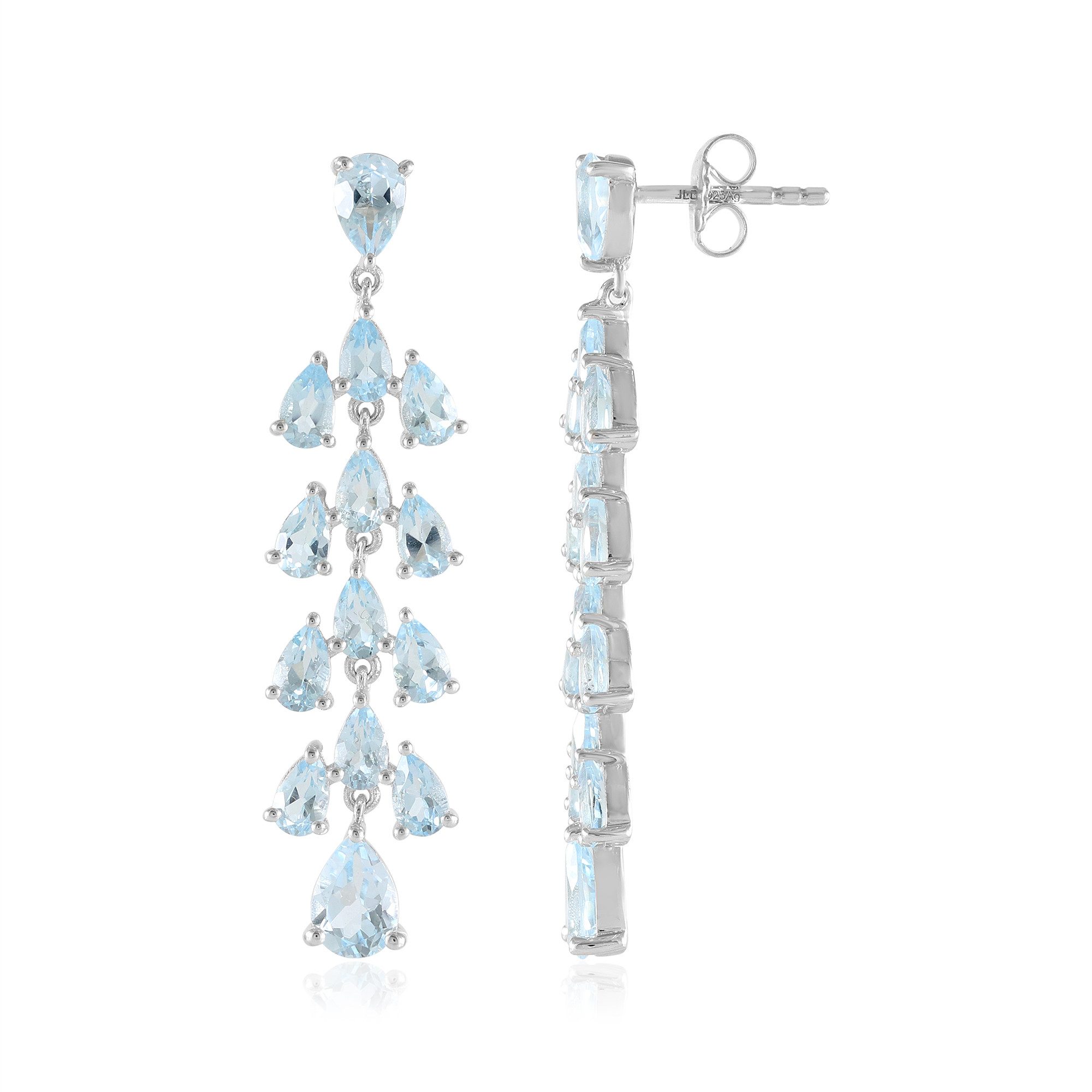 Cavill Ohrring-Set Himmelblauer Topas Silber-Ohrringe, Brasilien, 7,41ct (2 günstig online kaufen