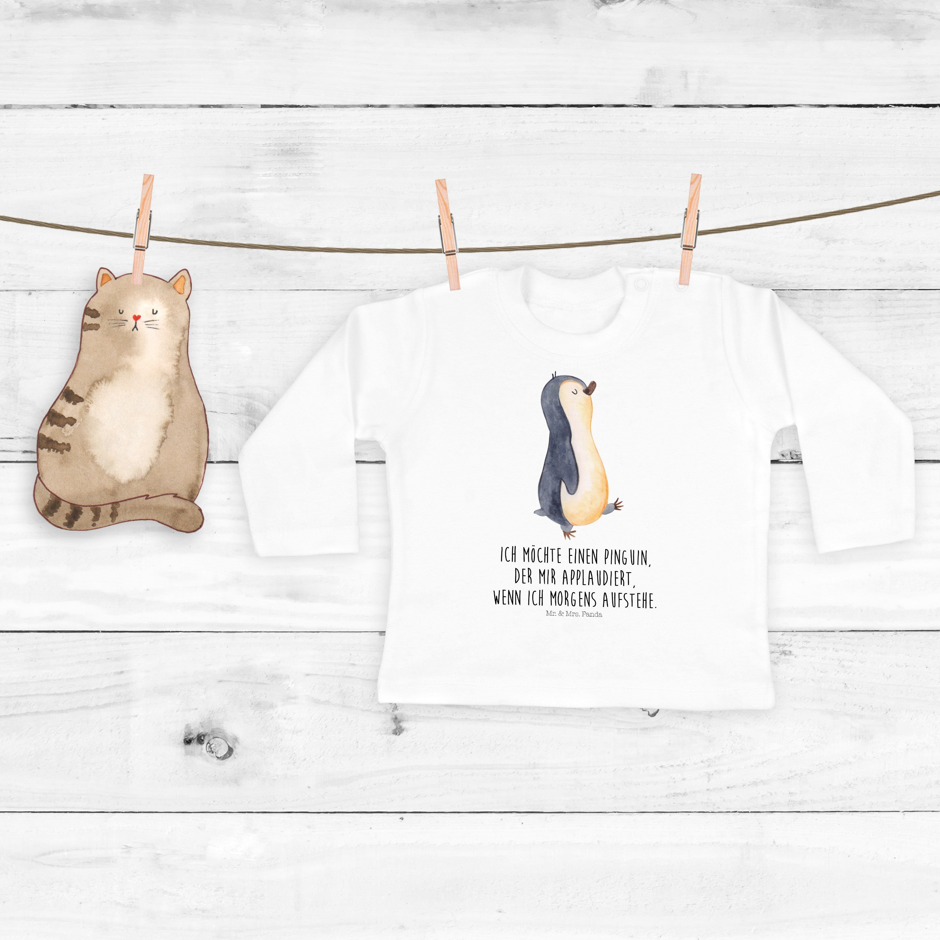 Mr. & Mrs. Panda Strampler - marschierend Weiß Kleidung, Baby, - Mädchen, Geschenk, (1-tlg) spaz Pinguin