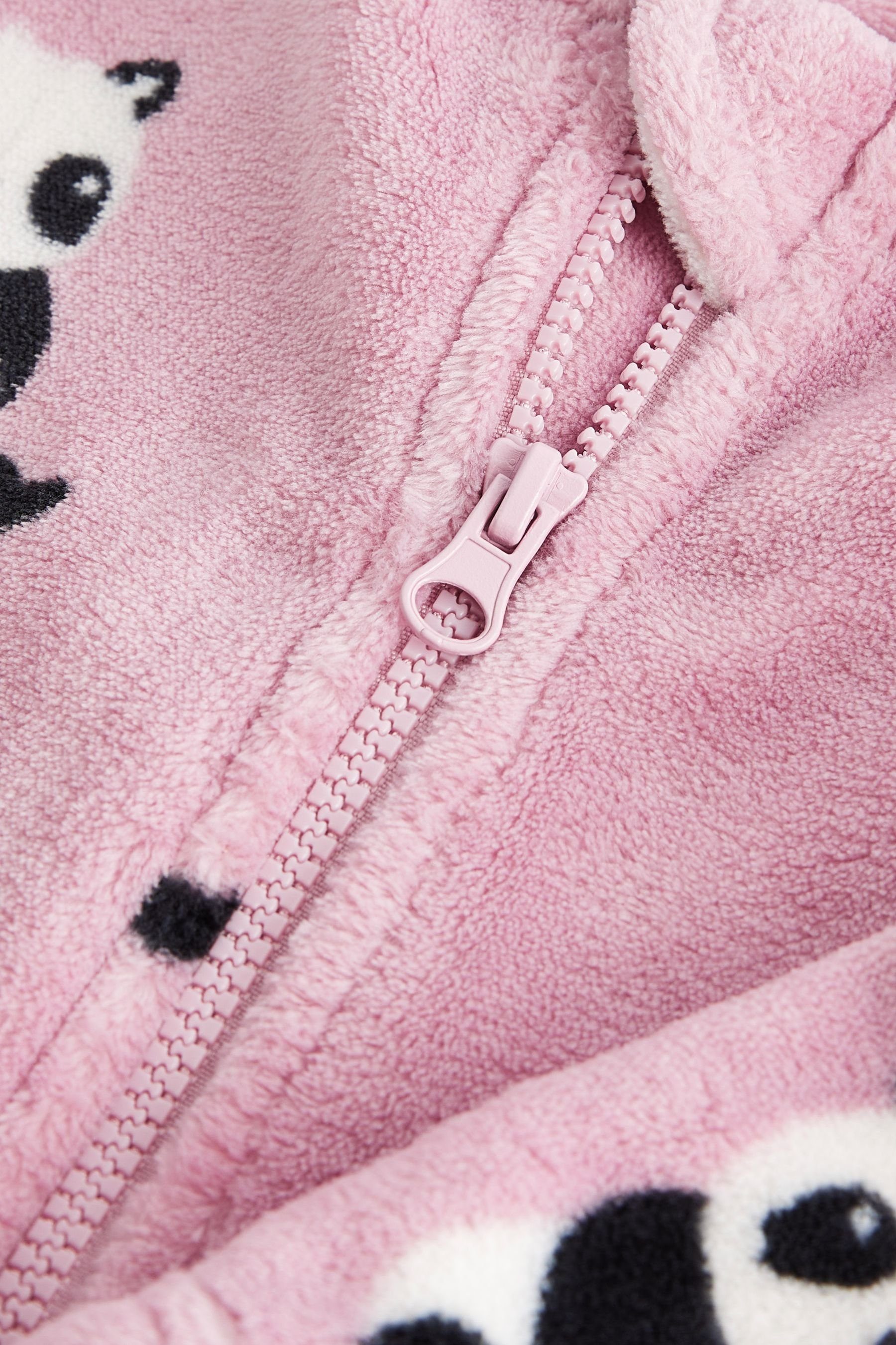 Next Panda Schlafoverall Fleece aus Pink Einteiler (1-tlg)