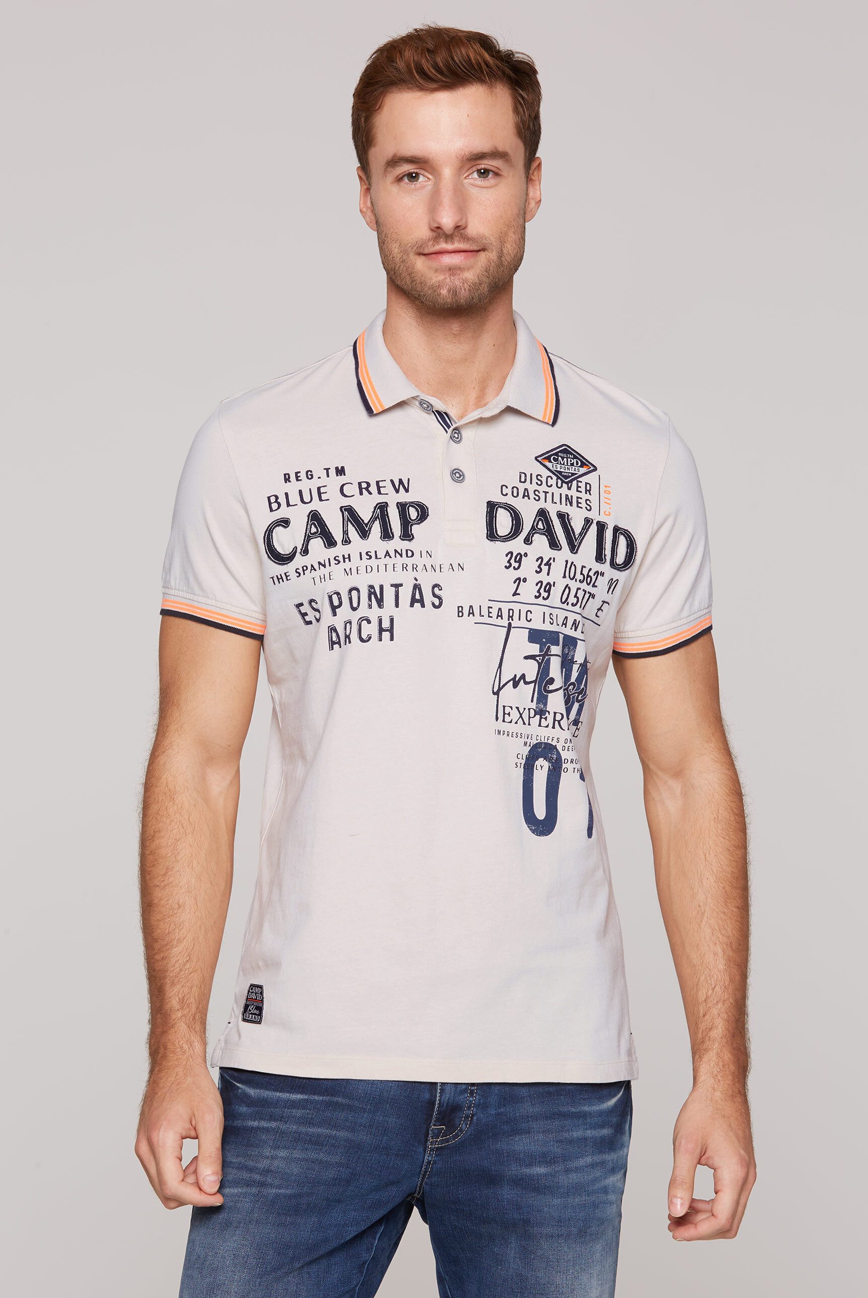 CAMP DAVID Poloshirt mit Logo Artworks günstig online kaufen