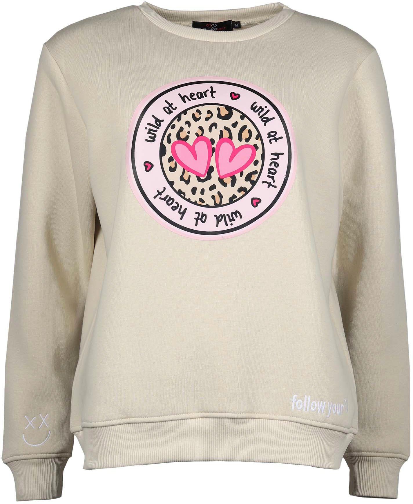 Zwillingsherz Sweatshirt mit "Wild at Heart"-Aufdruck günstig online kaufen