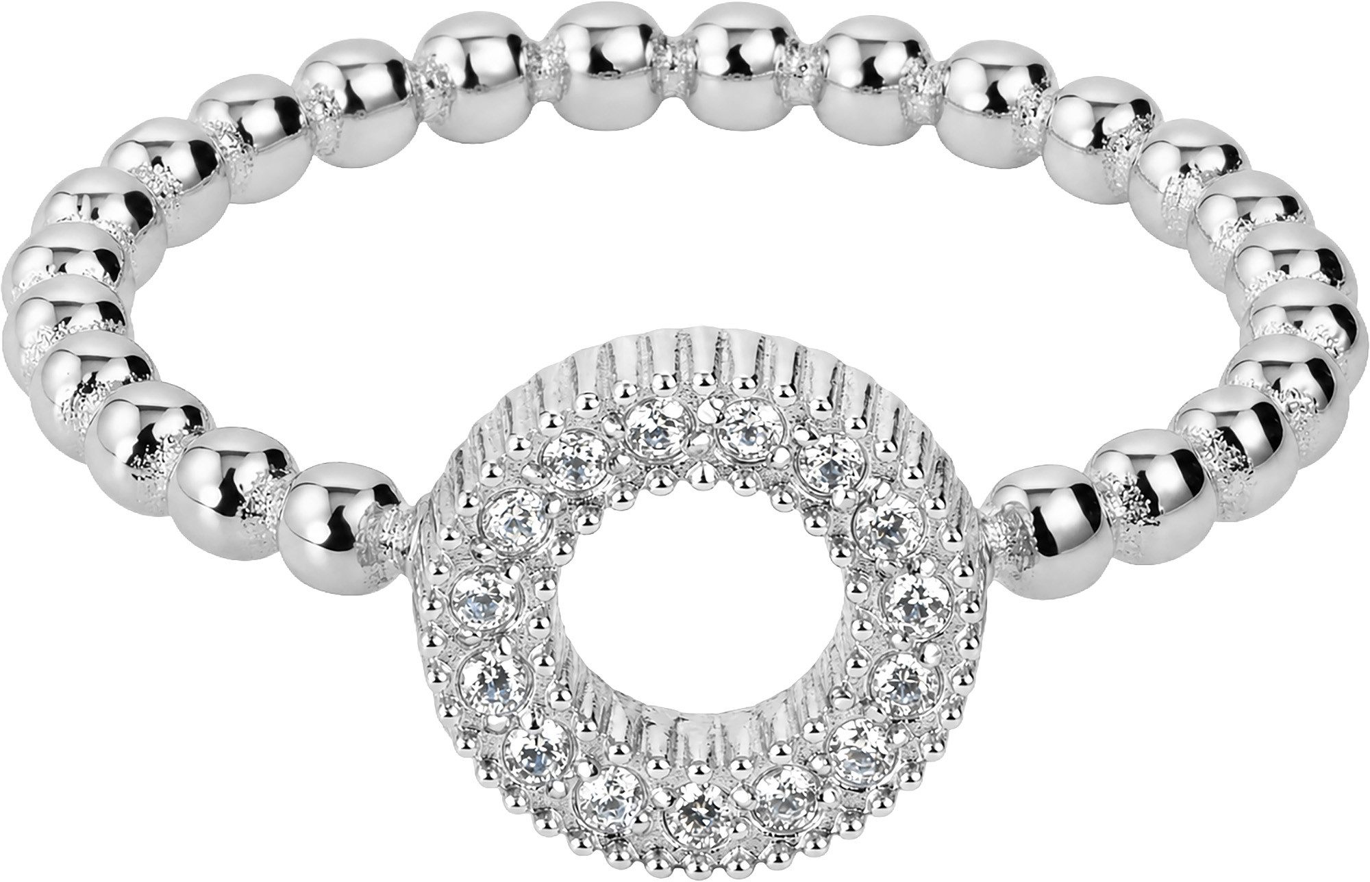 Jacques Lemans Fingerring Kreis rund, mit Zirkonia (synth)