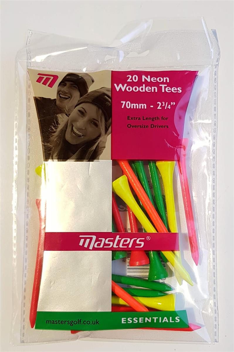 Masters Golf Golftee Masters Golf Holztees Neon versch. Farben 20 Stück 2 3/4"