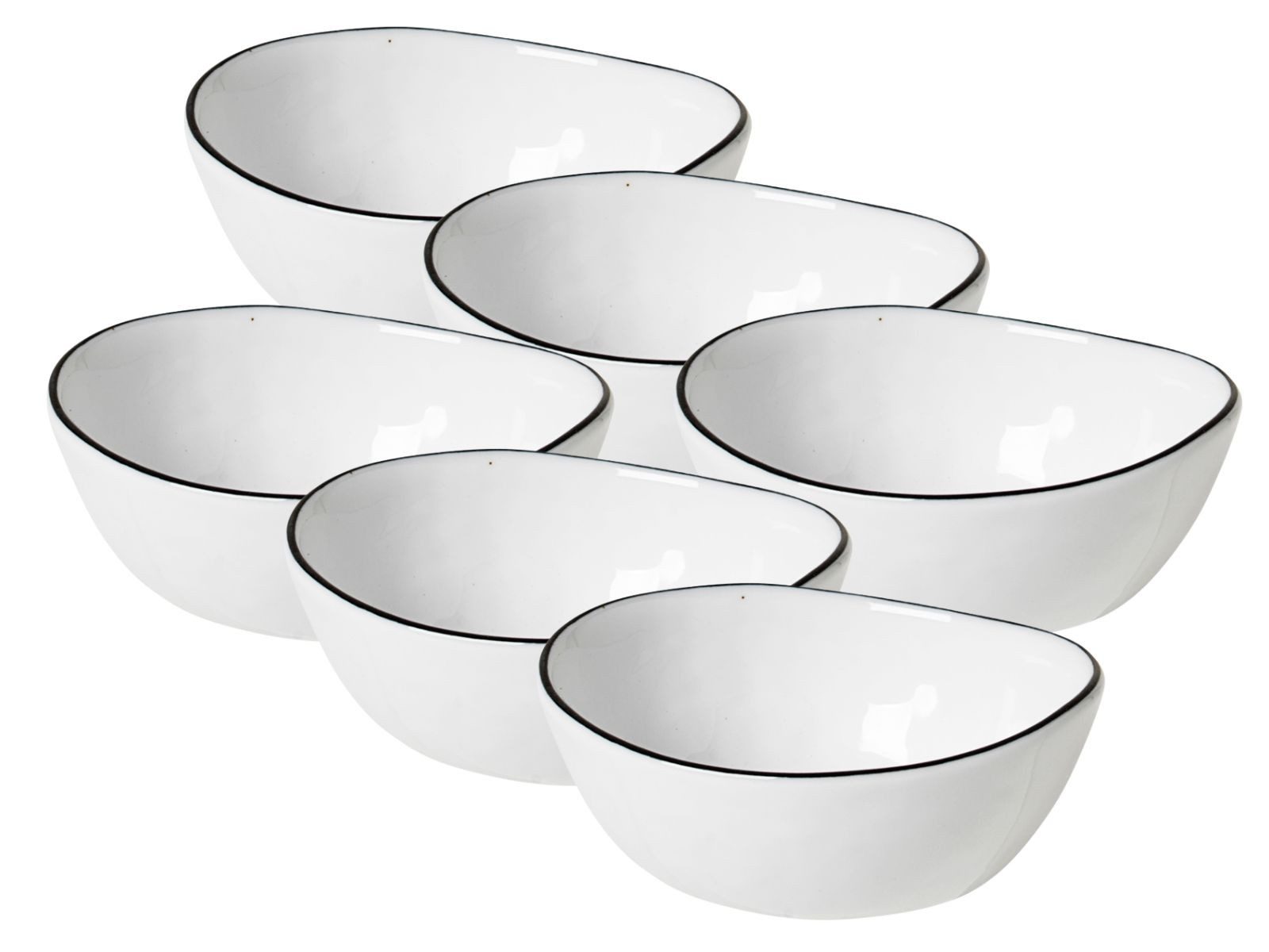 Broste Copenhagen Geschirr-Set SALT Schale 7,5cm Set6, Porzellan