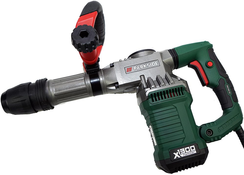 Parkside Abbruchhammer Bohrhammer PAH 1300, 1300 W, um 360° drehbar, für SDS-Max