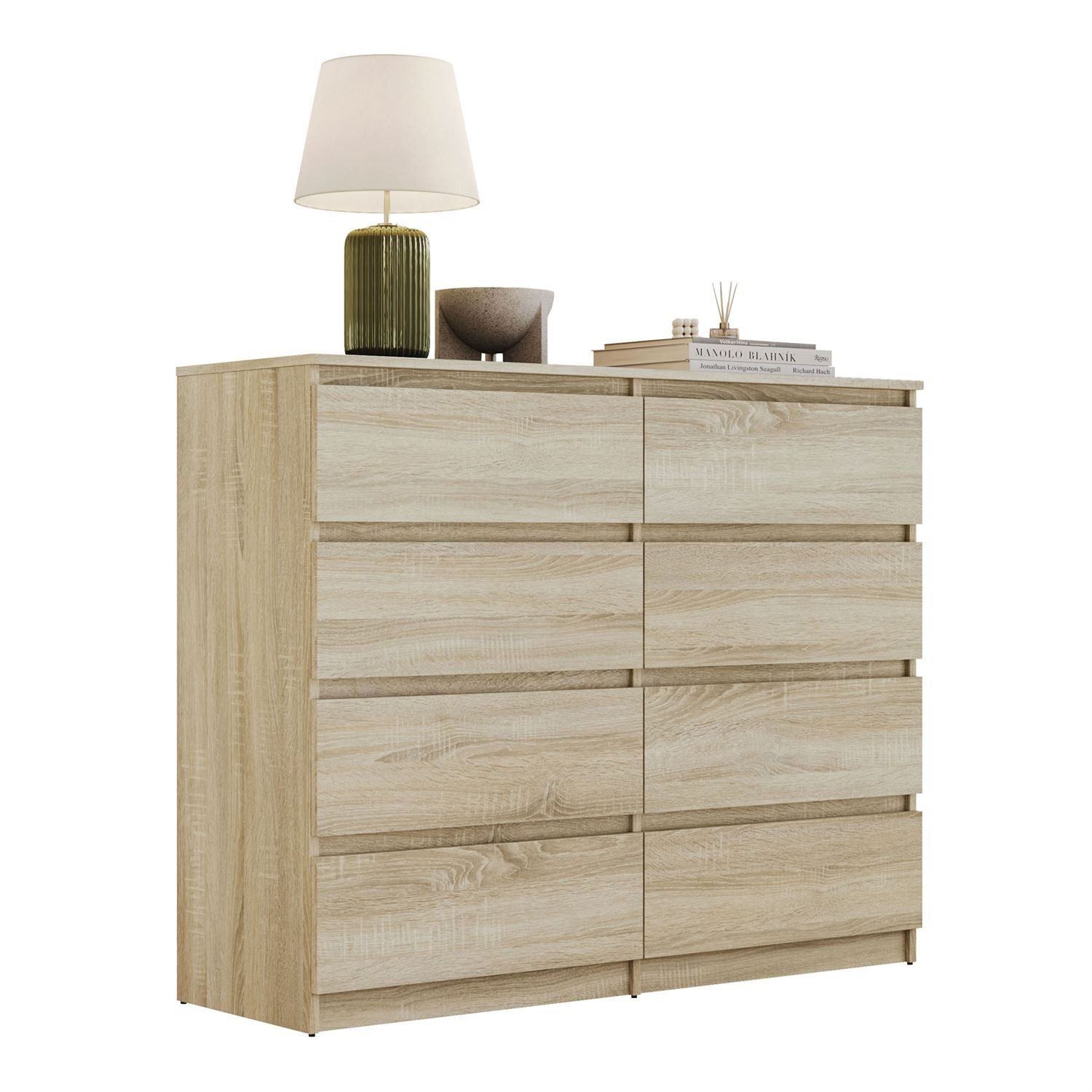 Lookway Kommode HANA M8 – stilvolle Kommode mit geräumigen Schubladen, Breite: 120 cm