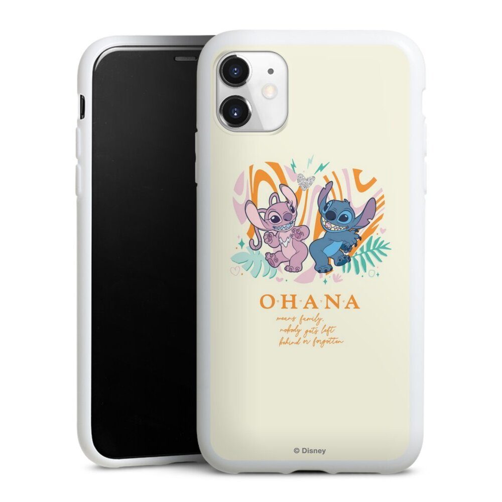 DeinDesign Handyhülle Lilo & Stitch Offizielles Lizenzprodukt Disney Stitch and Angel, Apple iPhone 11 Silikon Hülle Bumper Case Handy Schutzhülle