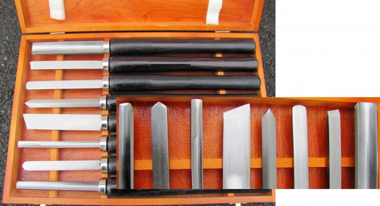 myMAW Drechselbank Hobby Drechselmesser Set 8-teilig Drechseleisen für Drechselbank…