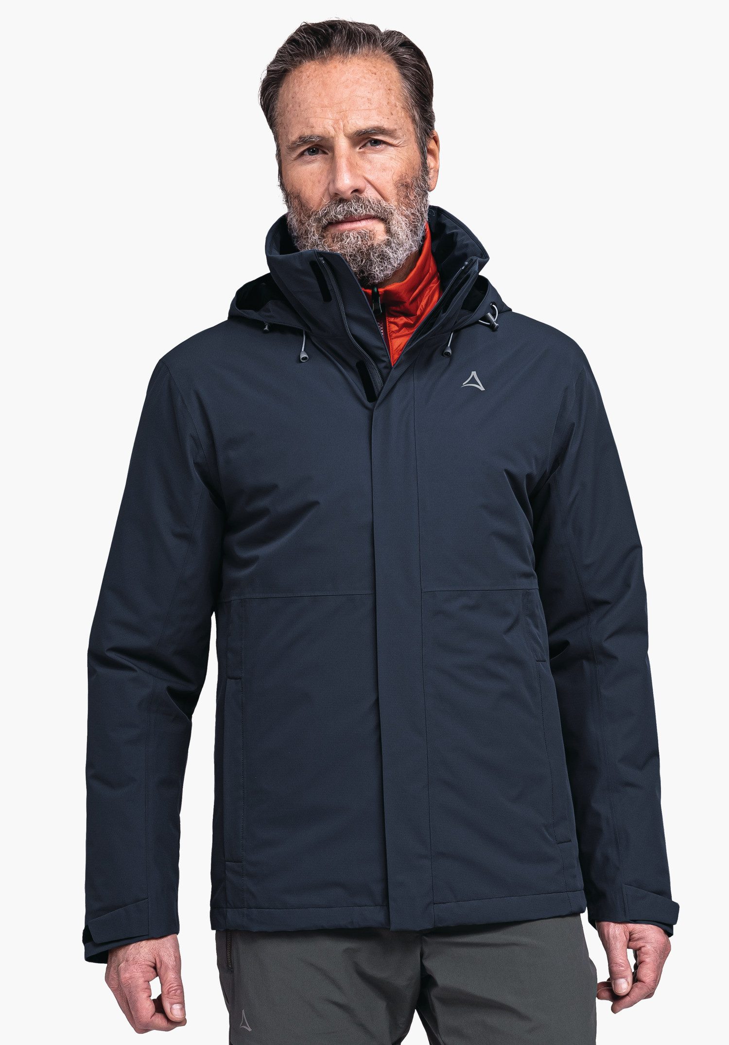 Schöffel Funktionsjacke Gmund M RAIN JKT CS mit einrollbarer Kapuze