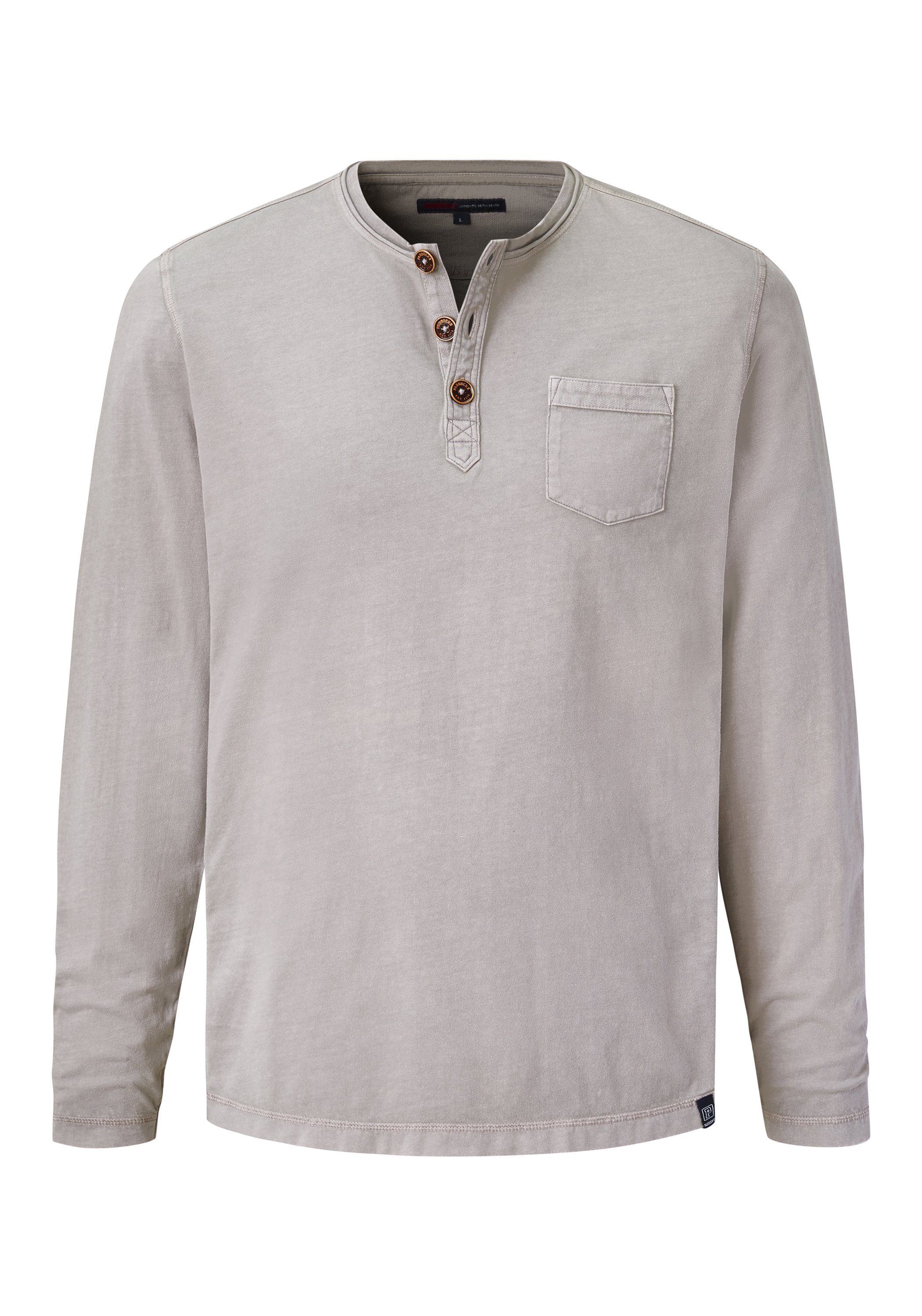 Paddock's Langarmshirt (1-tlg) Henley Langarmshirt mit günstig online kaufen