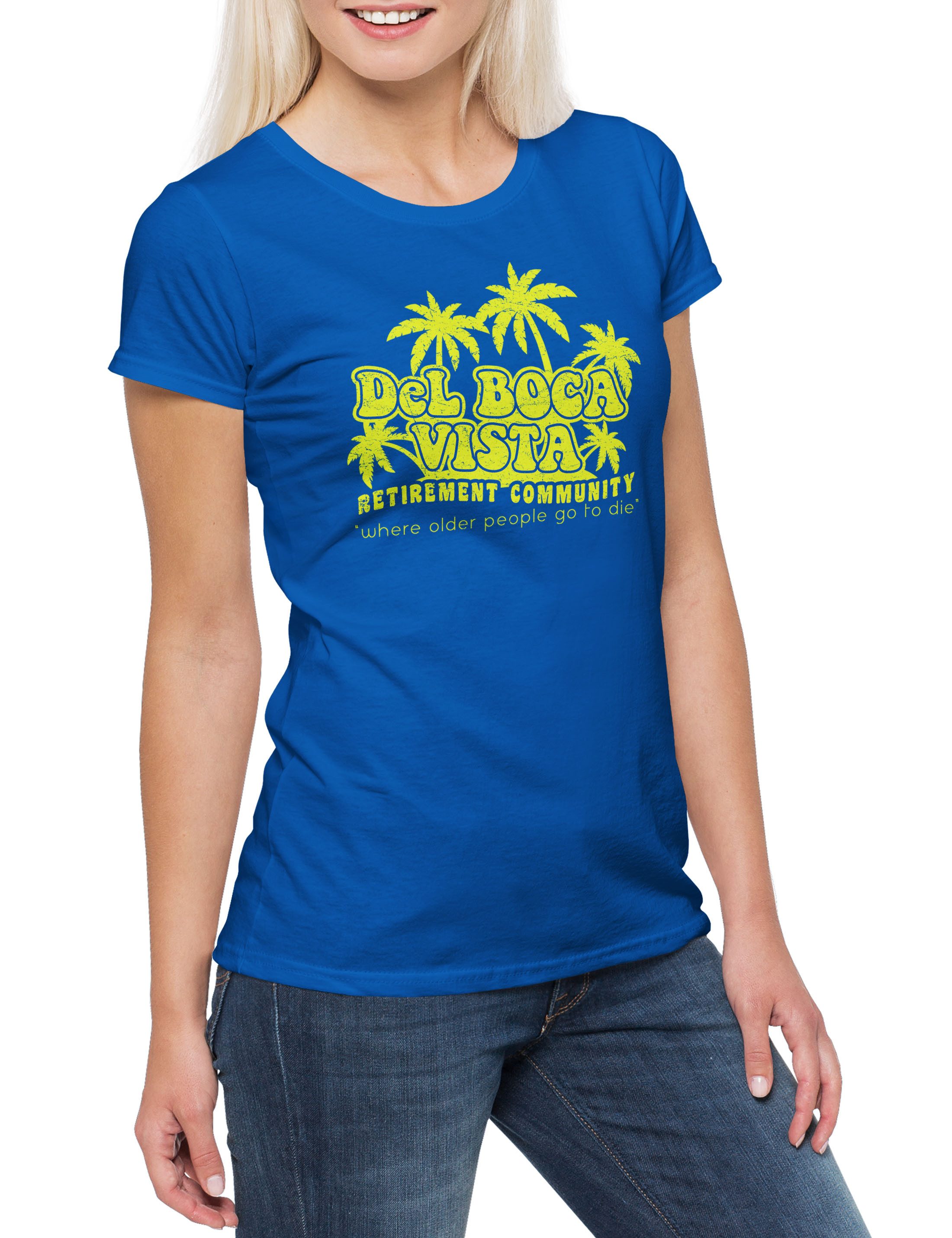 Print-Shirt Del Boca Vista Damen T-Shirt Zeichen Sign Seinfeld office Logo Company