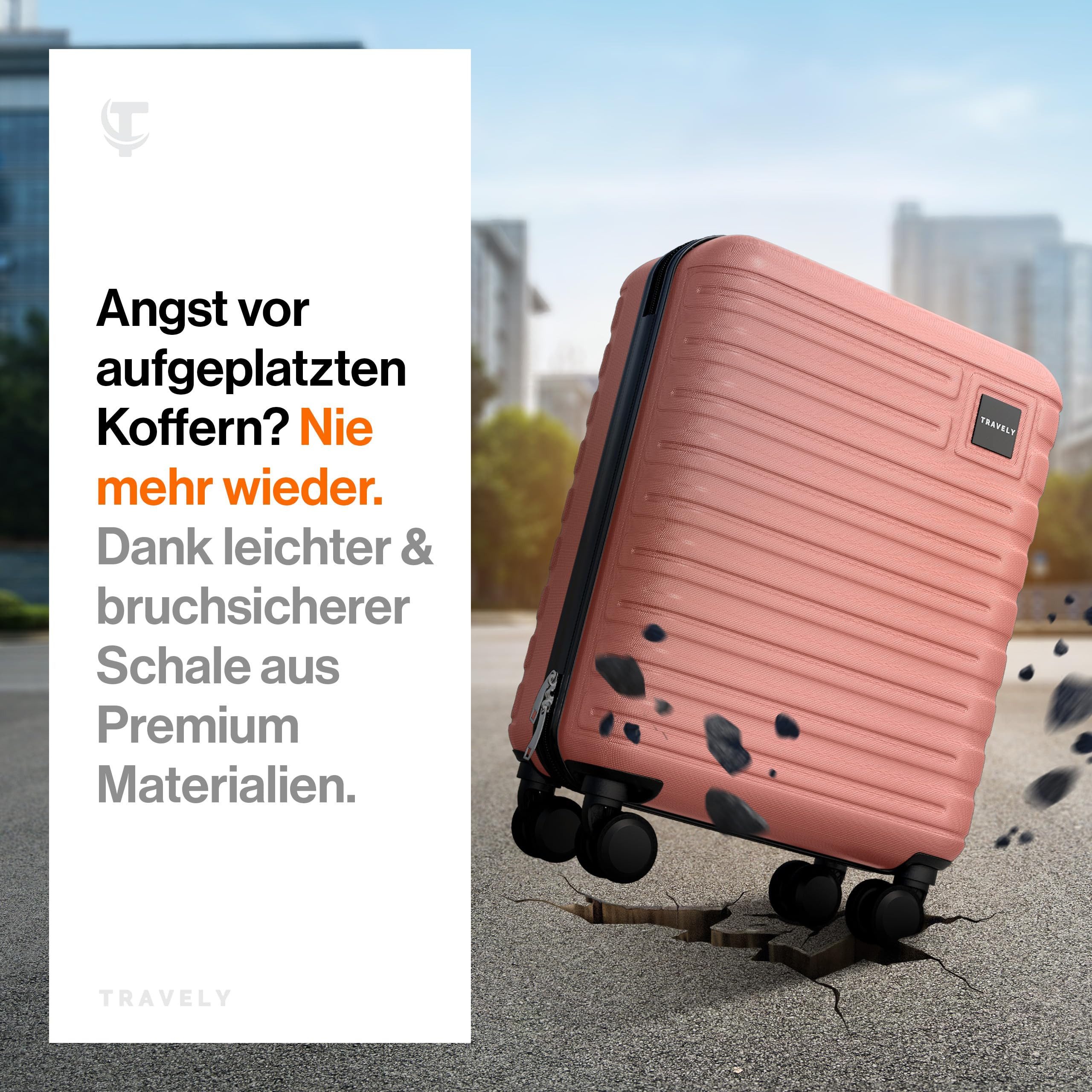 Travely Koffer Polycarbonat Handgepäck Koffer 55x40x20cm - für Ryanair Luft günstig online kaufen
