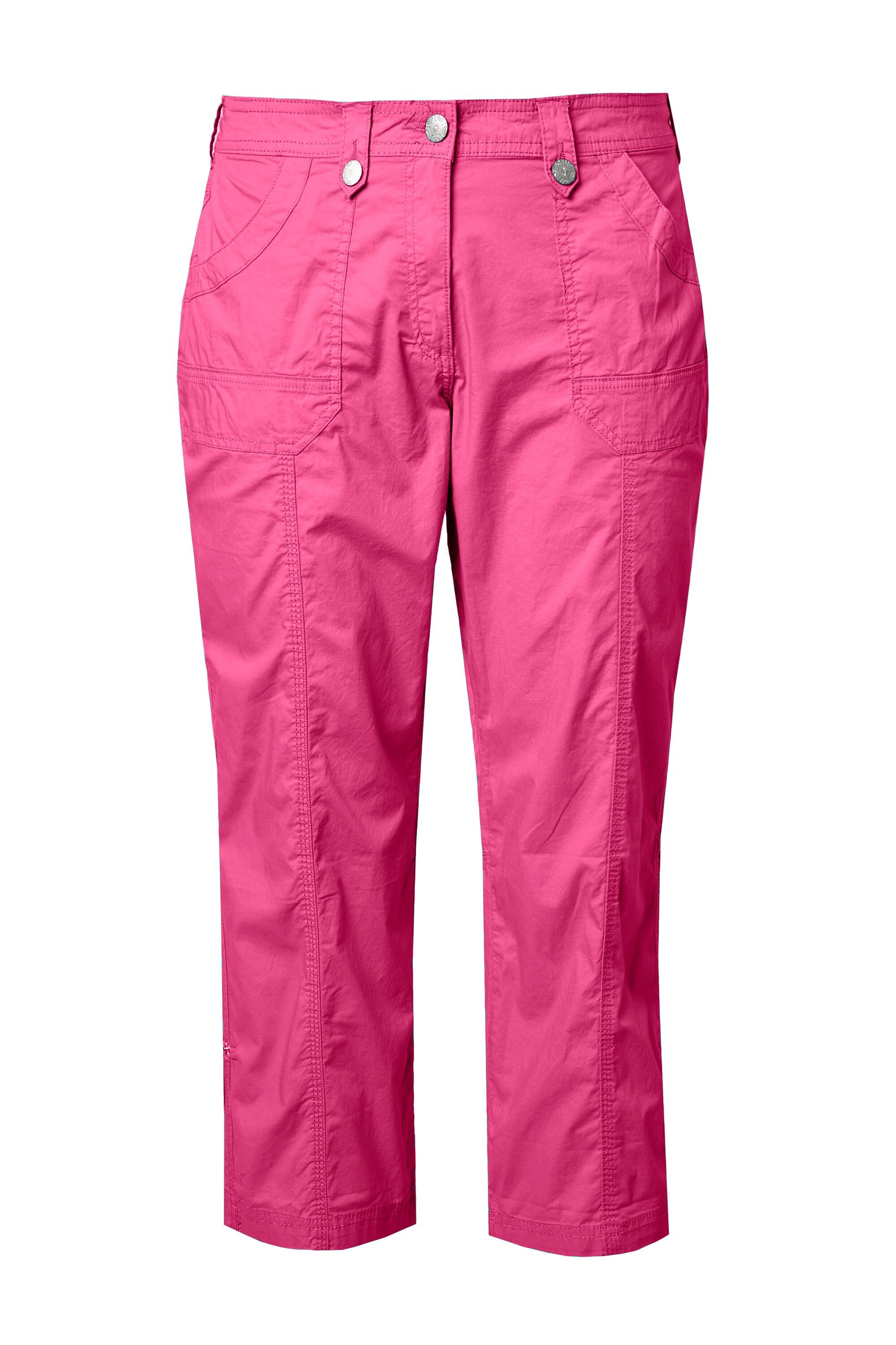 Ulla Popken Funktionshose 7/8-Cargohose Krempelriegel Komfortbund günstig online kaufen