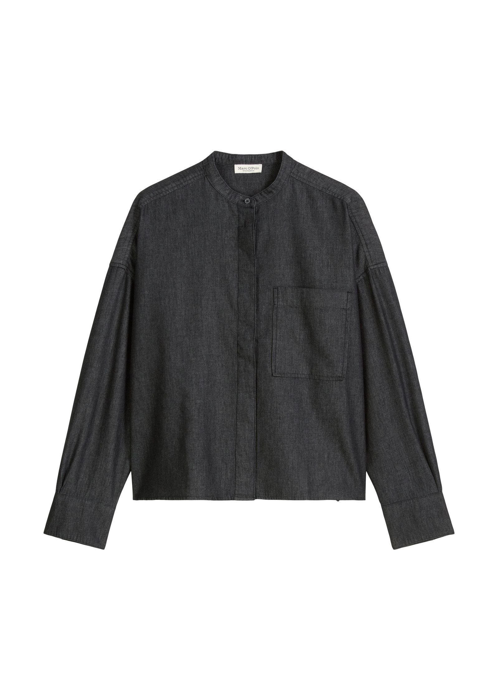 Langarmbluse aus Bio-Baumwolle in Denim-Look