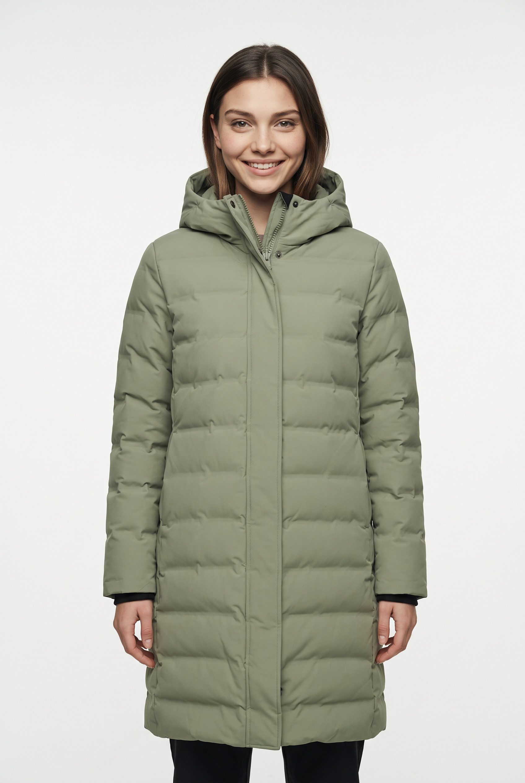 CMP Wintermantel WOMAN COAT FIX HOOD wärmend, winddicht, wasserabweisend, mit Kapuze, aus Polyester