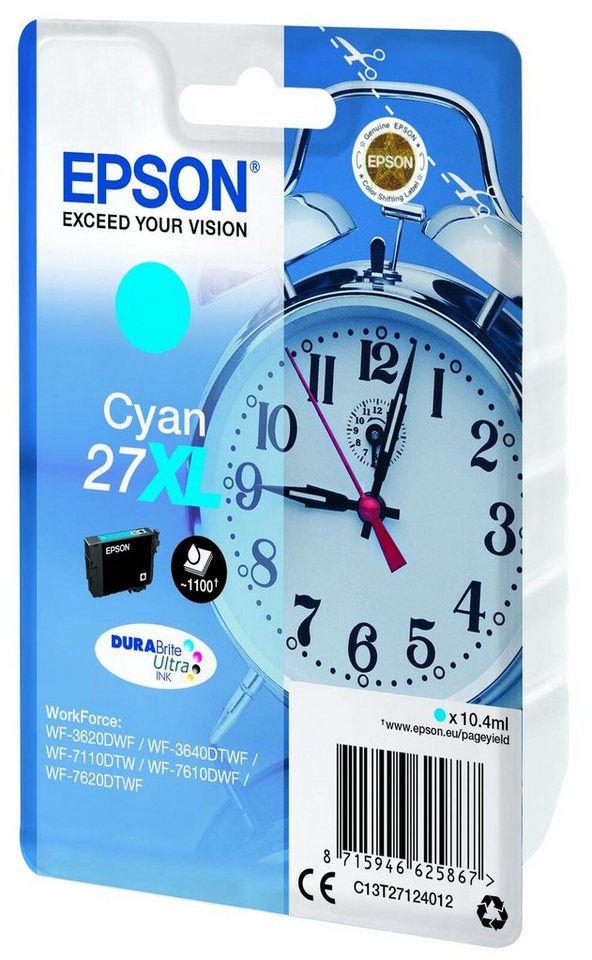 Thumbnail - Epson Epson 27XL Wecker Druckerpatrone cyan Tintenpatrone