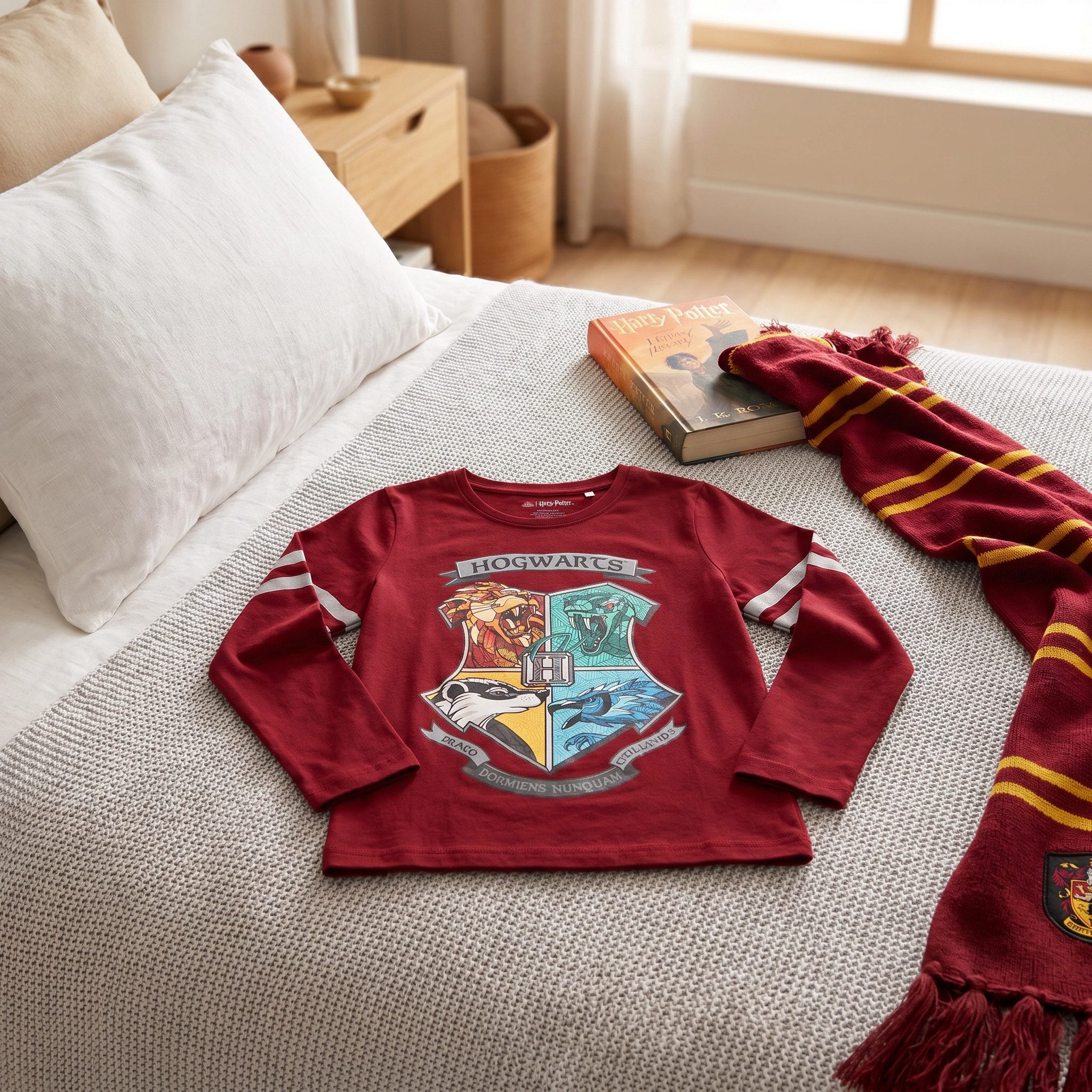 Harry Potter Langarmshirt Harry Potter Hogwarts Gryffindor Jungen langarm T-Shirt Gr. 134 bis 164