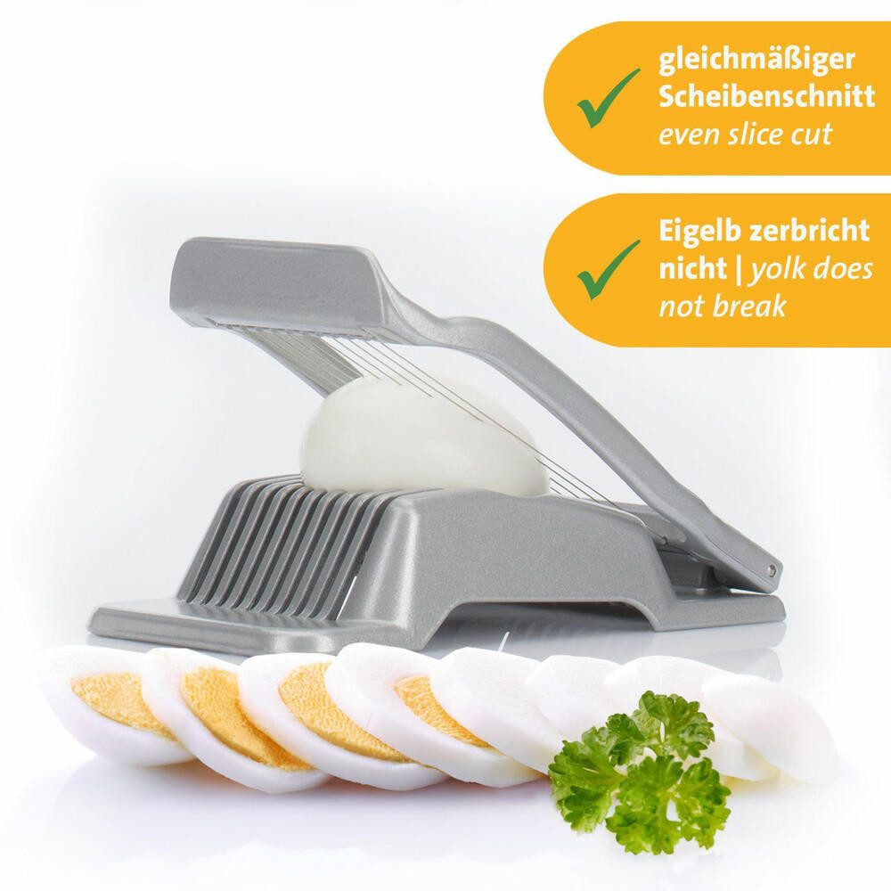 WESTMARK Eierschneider für runde und ovale Scheiben, einzeln gespannte Schneiddrähte, aus Edelstahl, Made in Germany – Bild 5 von 5