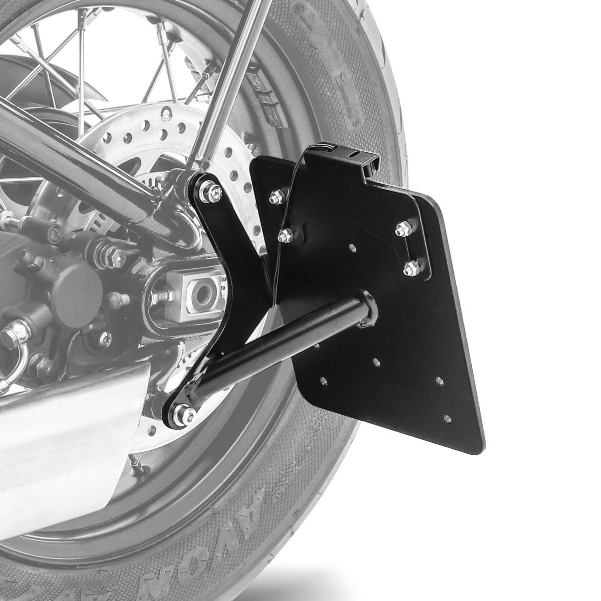 Craftride Kennzeichenhalter Seitlicher Kennzeichenhalter für Triumph Bonneville Bobber / Black 17-