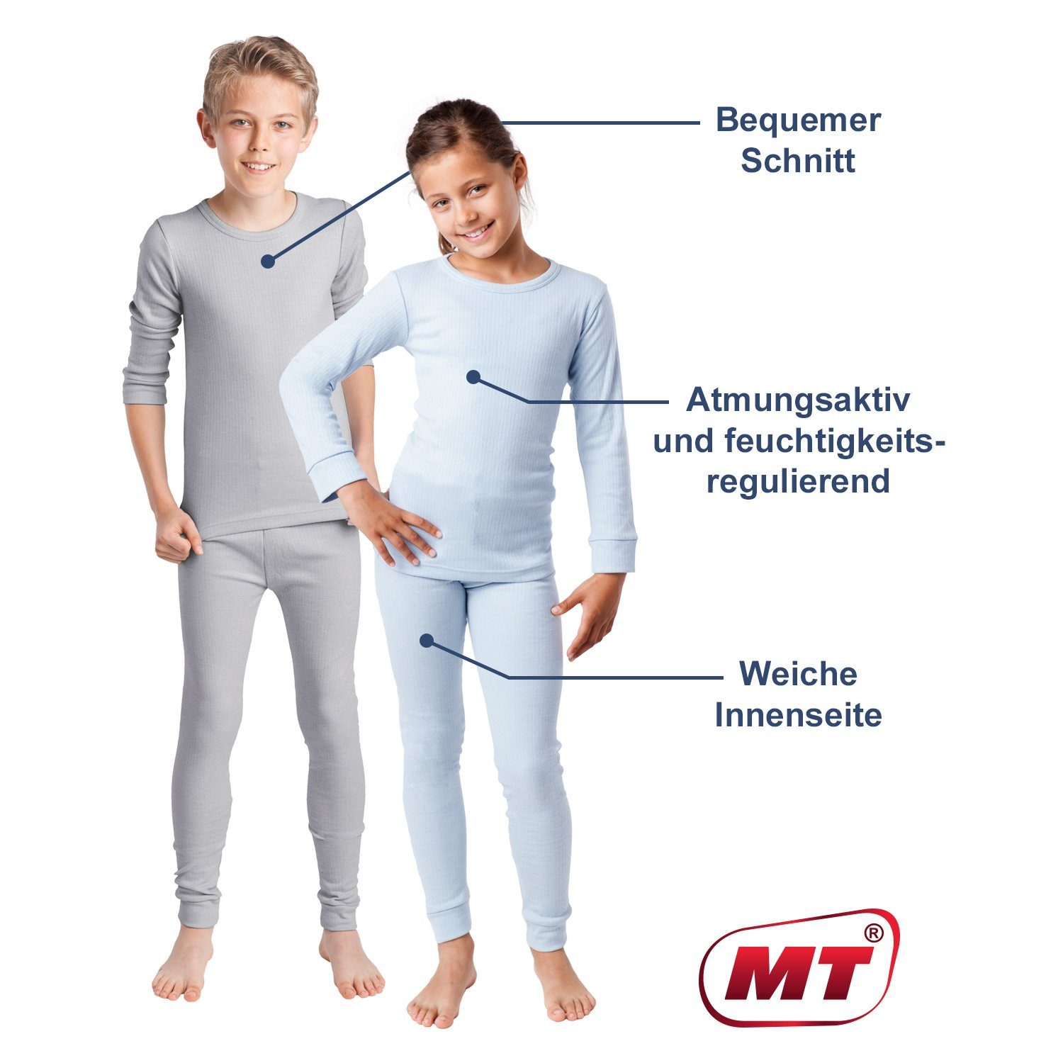 MT Thermohose Kinder Ski- & Thermowäsche Set Lange Unterwäsche - Jungen & Mädchen – Bild 3 von 3