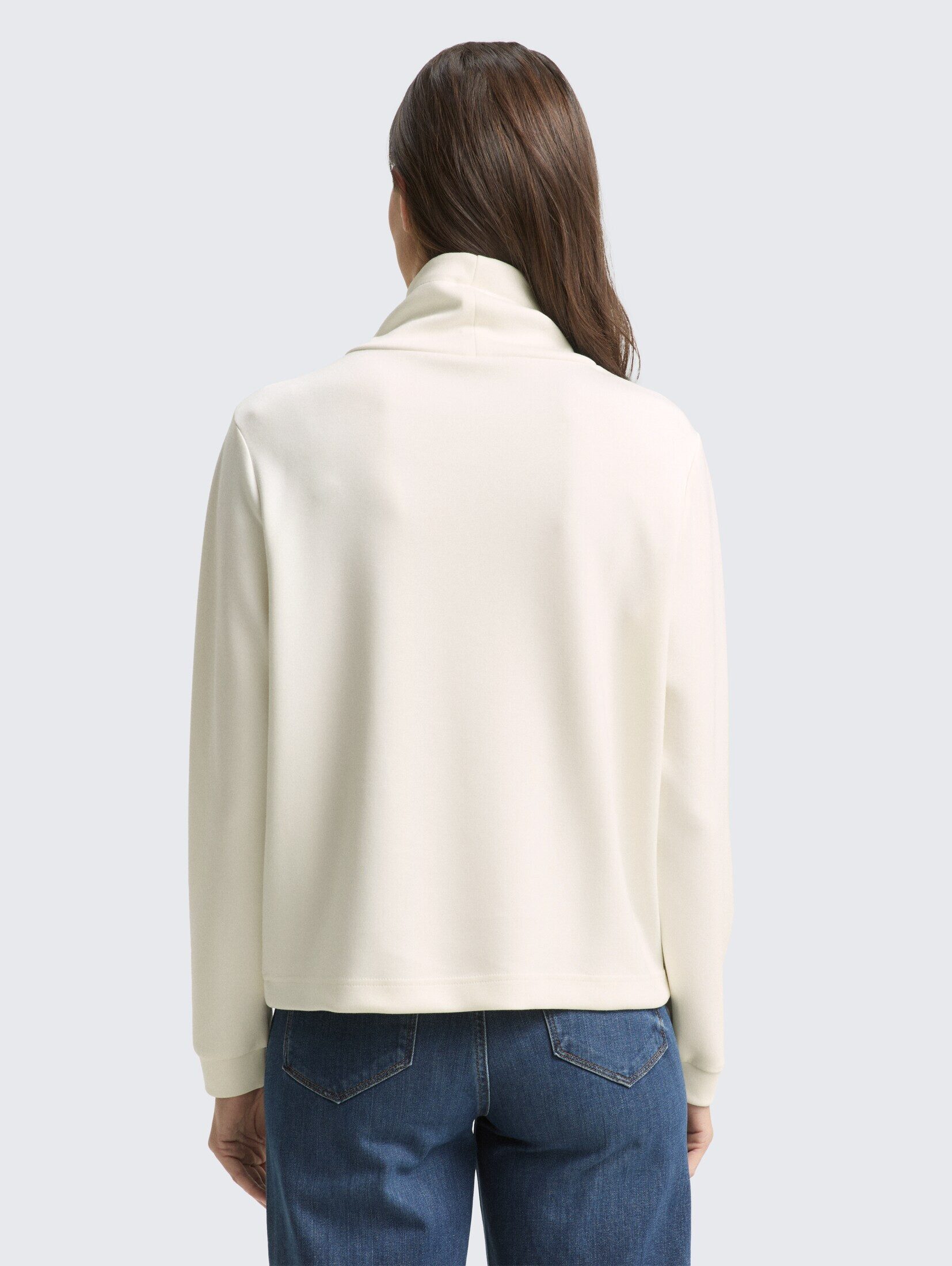 TOM TAILOR Sweatshirt Strick & Sweatshirts Scuba Sweatshirt mit Stehkragen